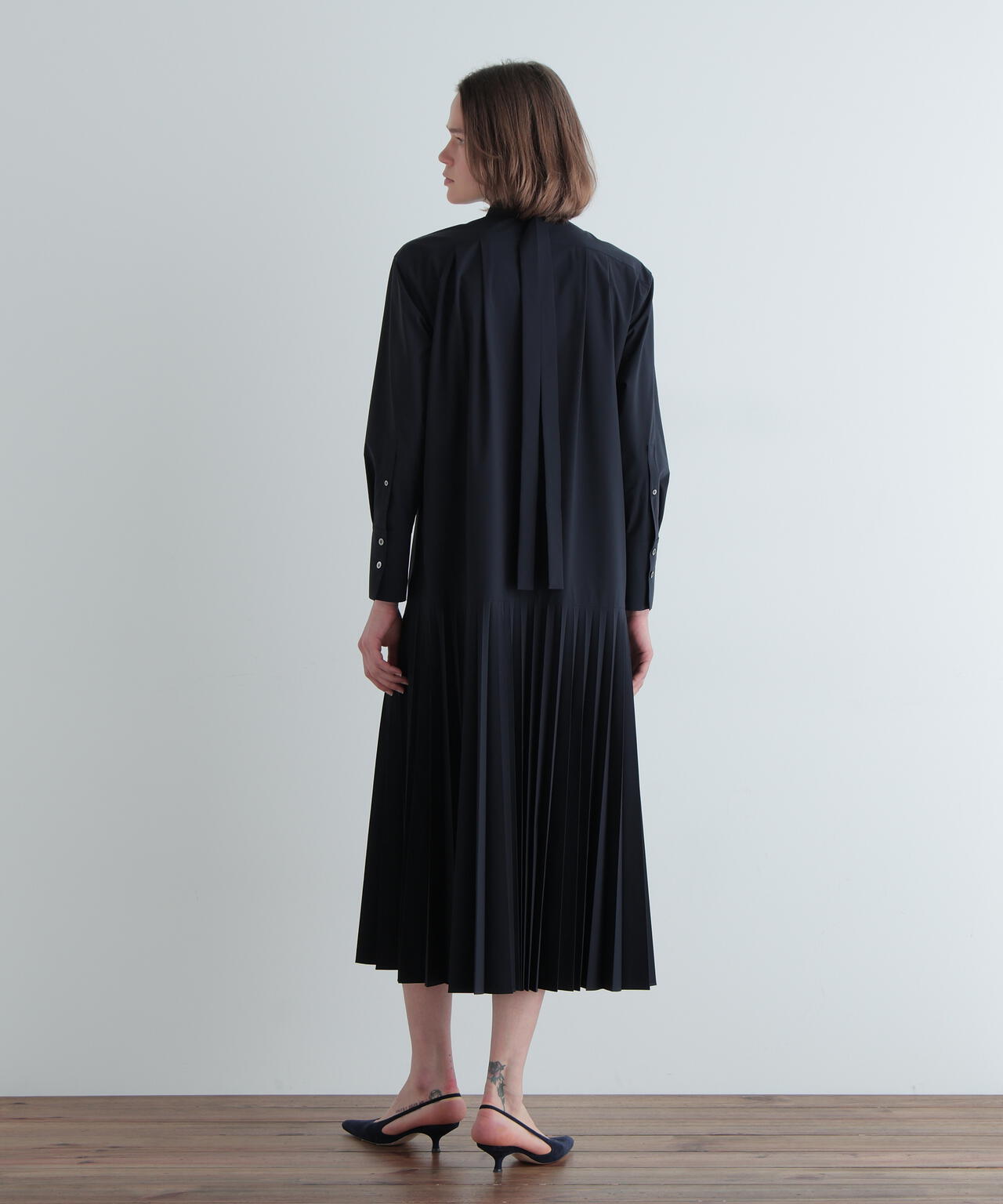 SOLOTEXブロードプリーツワンピース