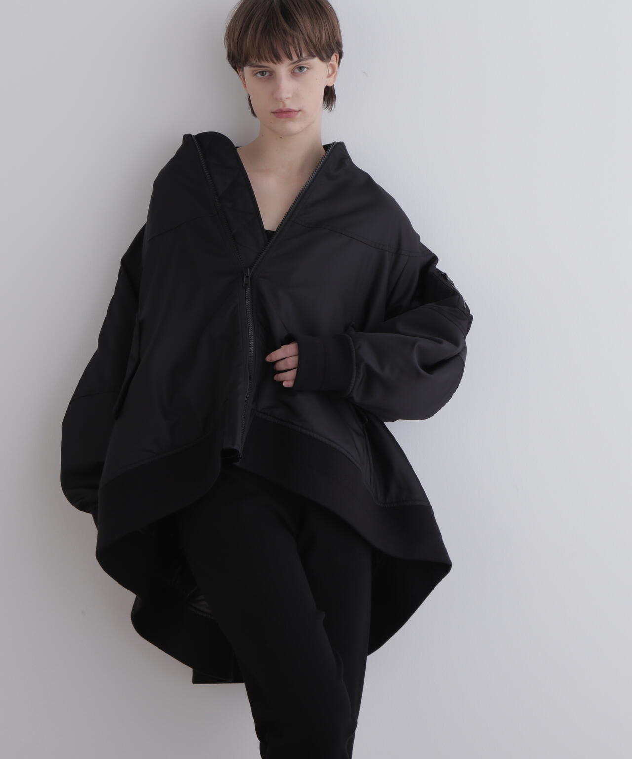 中綿リブキルティングジャケット