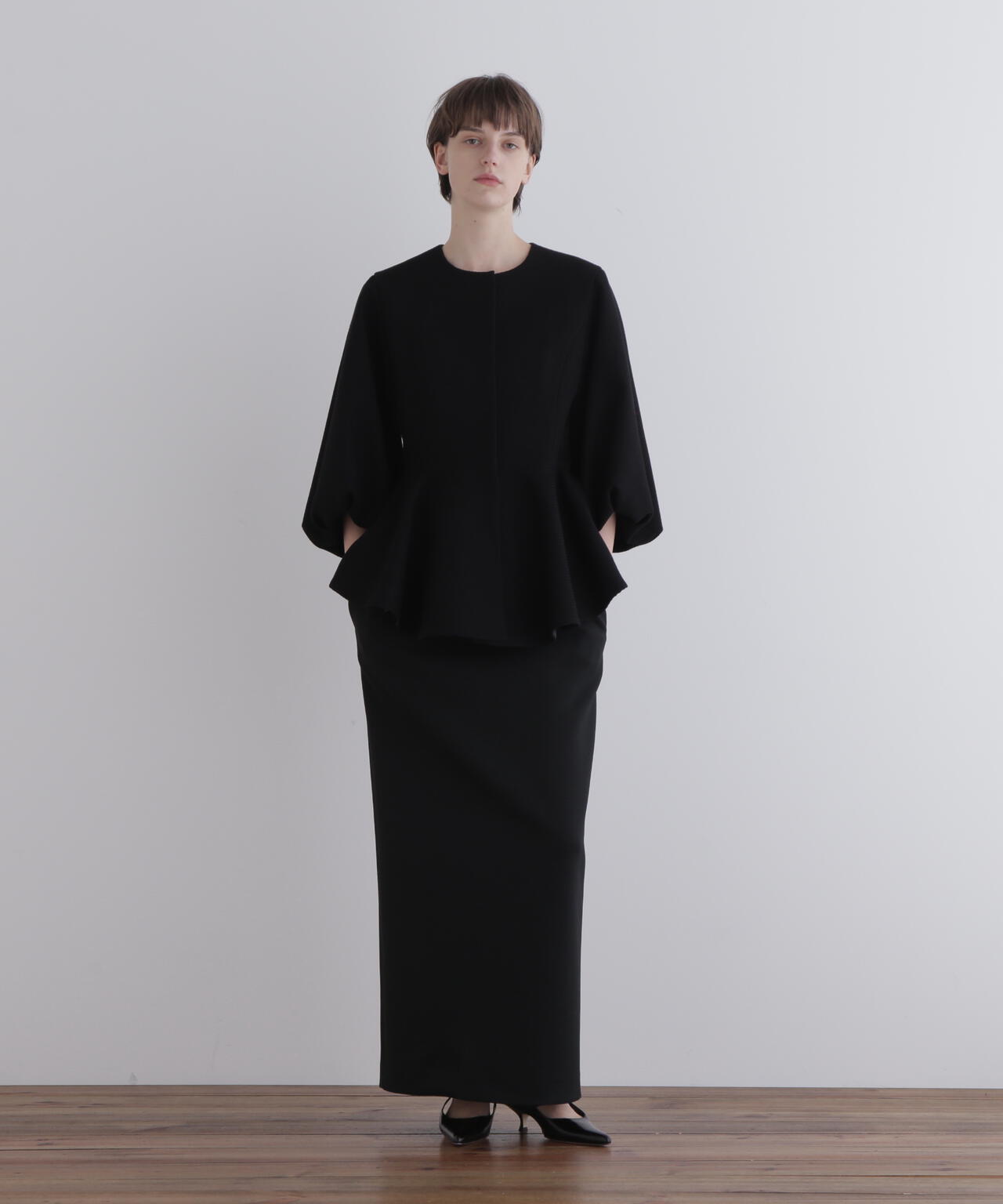 ツイードボリュームスリーブジャケット