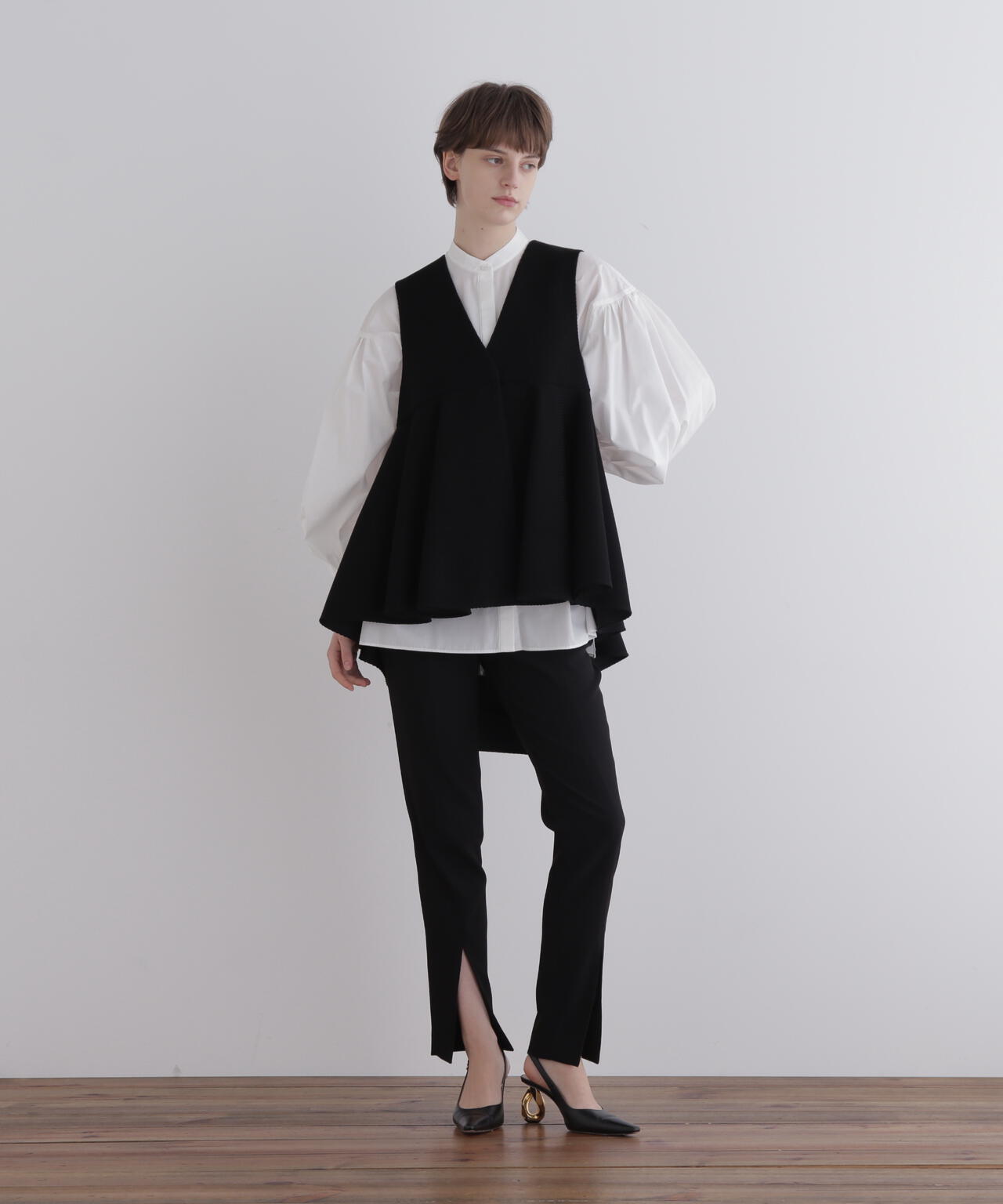 ⭐️本日限定⭐️新品 LE PHIL 雑誌掲載ミックスツィードジレ オケージョン ⭐️9/20終了⭐️新品 LE PHIL 雑誌掲載ミックスツィードジレ