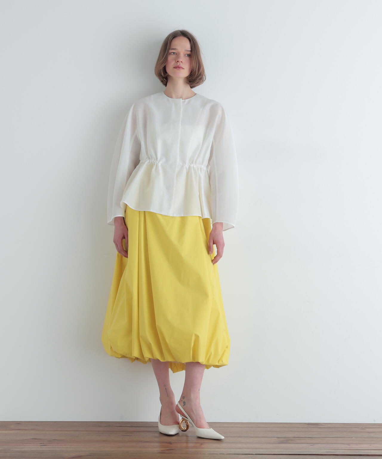 シアー袖ボリュームジャケット