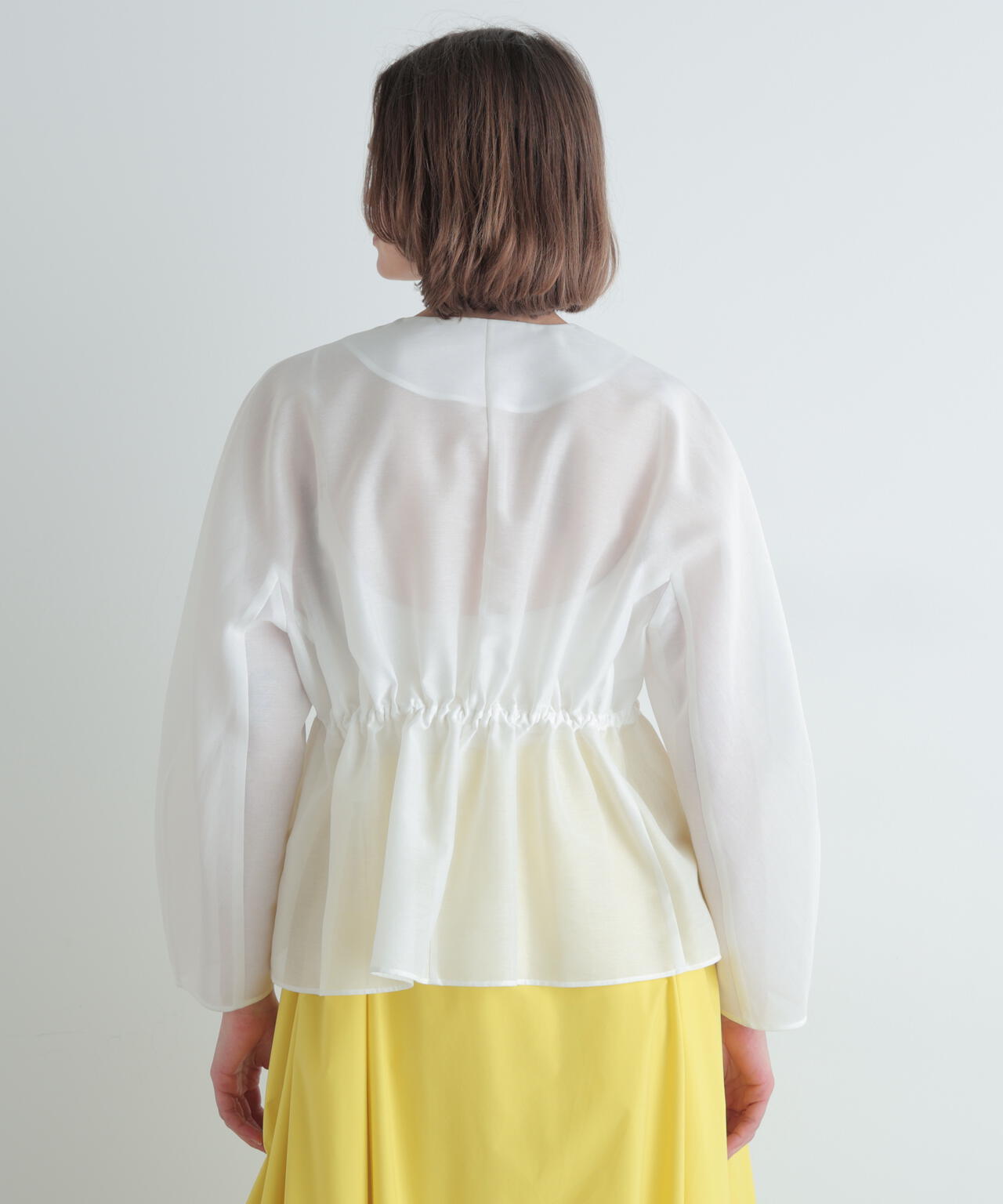 シアー袖ボリュームジャケット