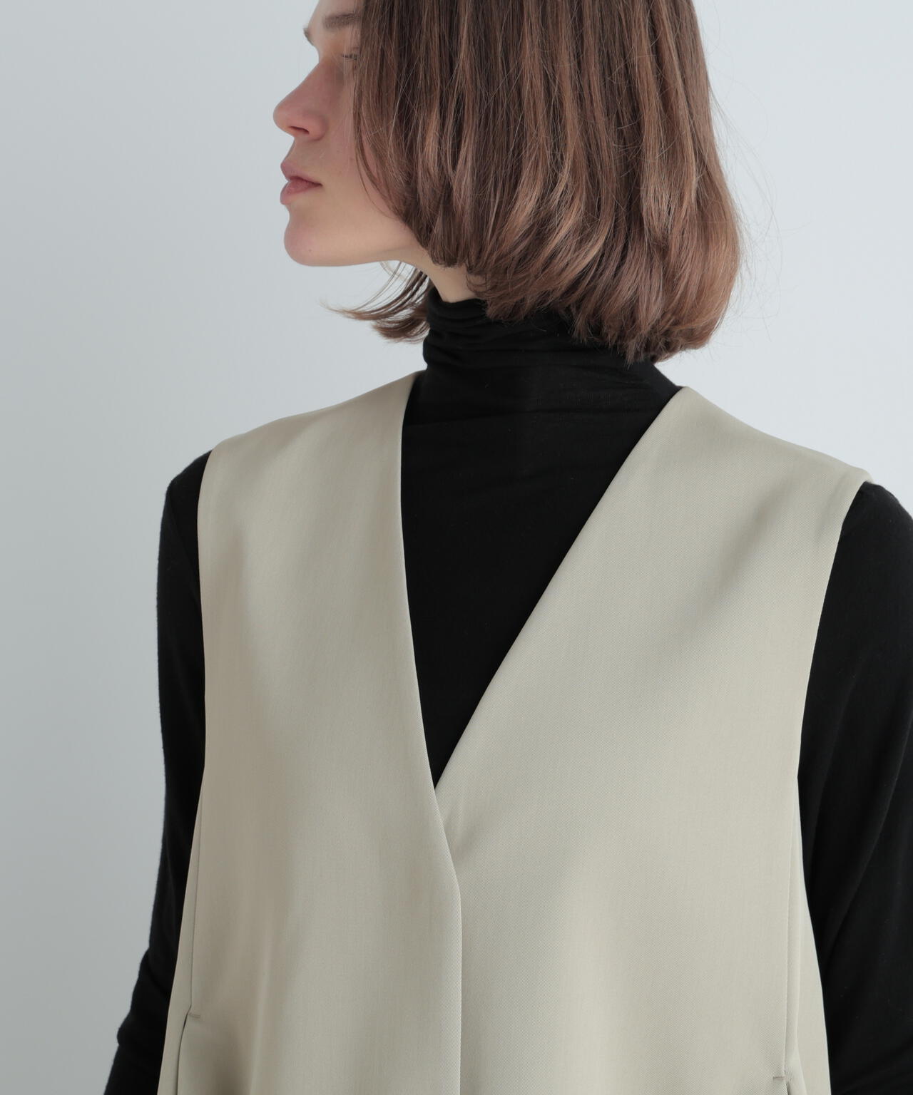 ルフィル　クリアフラノバルーンジレ　ホワイト　23AW 定価5.2万 ルフィル クリアフラノバルーンジレ ホワイト 23AW 定価5.2万