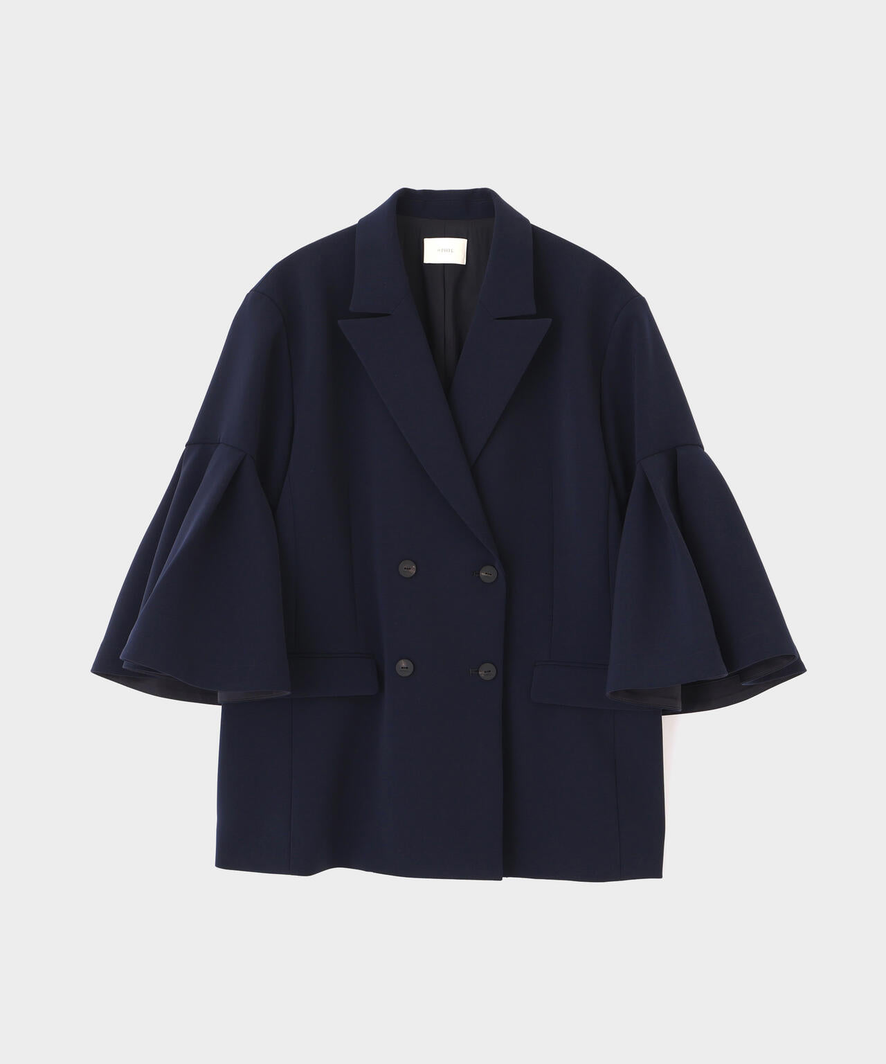 極美品✨アナイ 現行タグ ダブルクロス フレアスリーブコート 紺 38 日本製