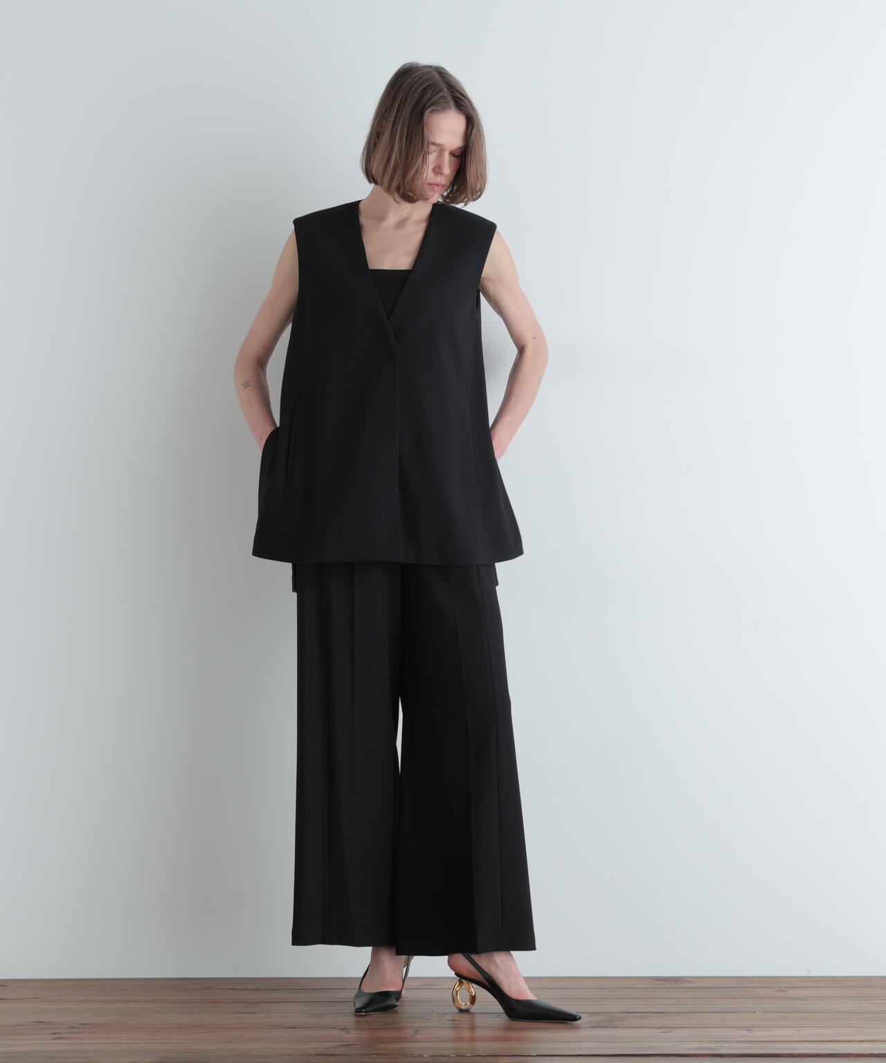 2WAYツイルボックスジレ