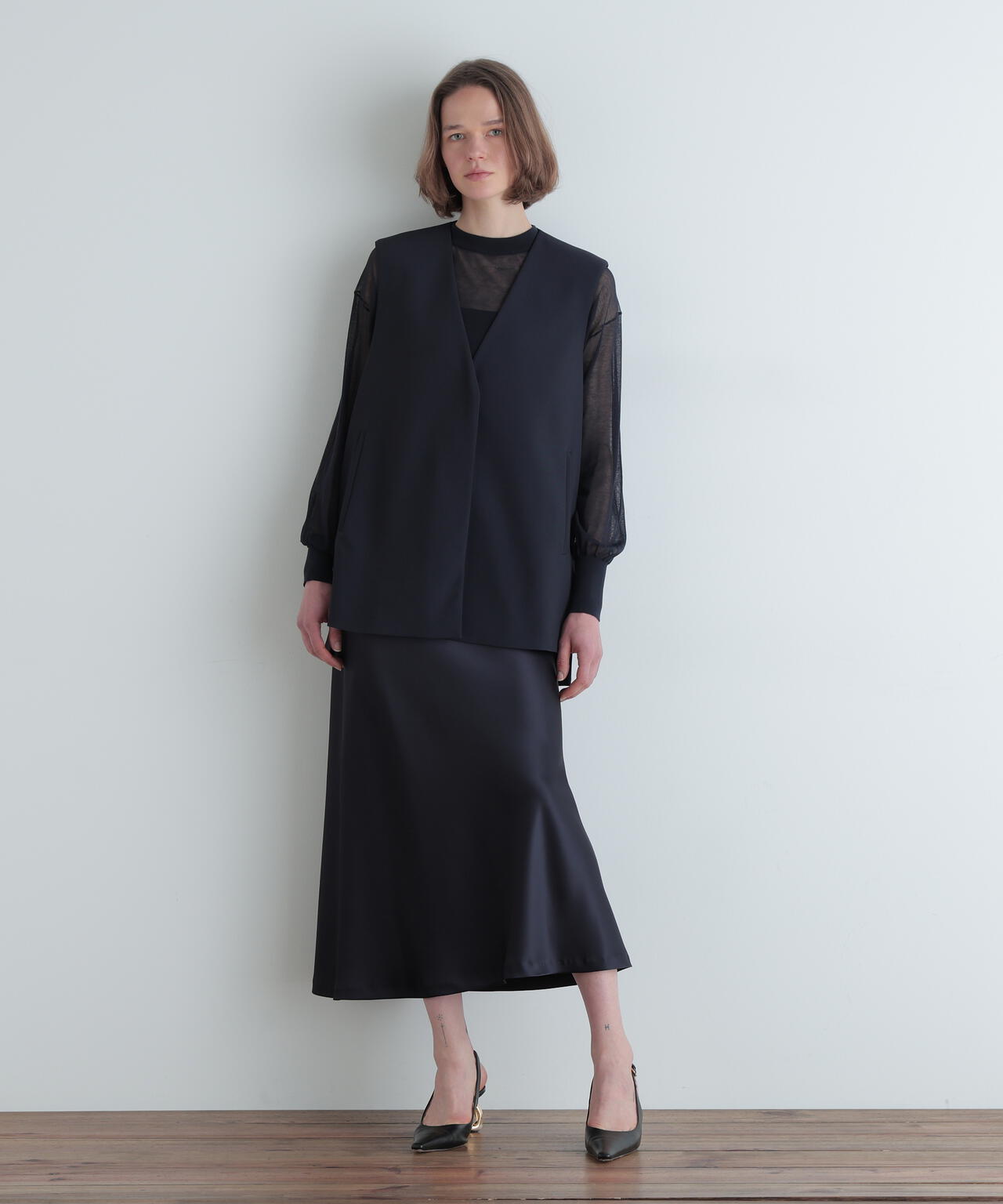 2WAYツイルボックスジレ