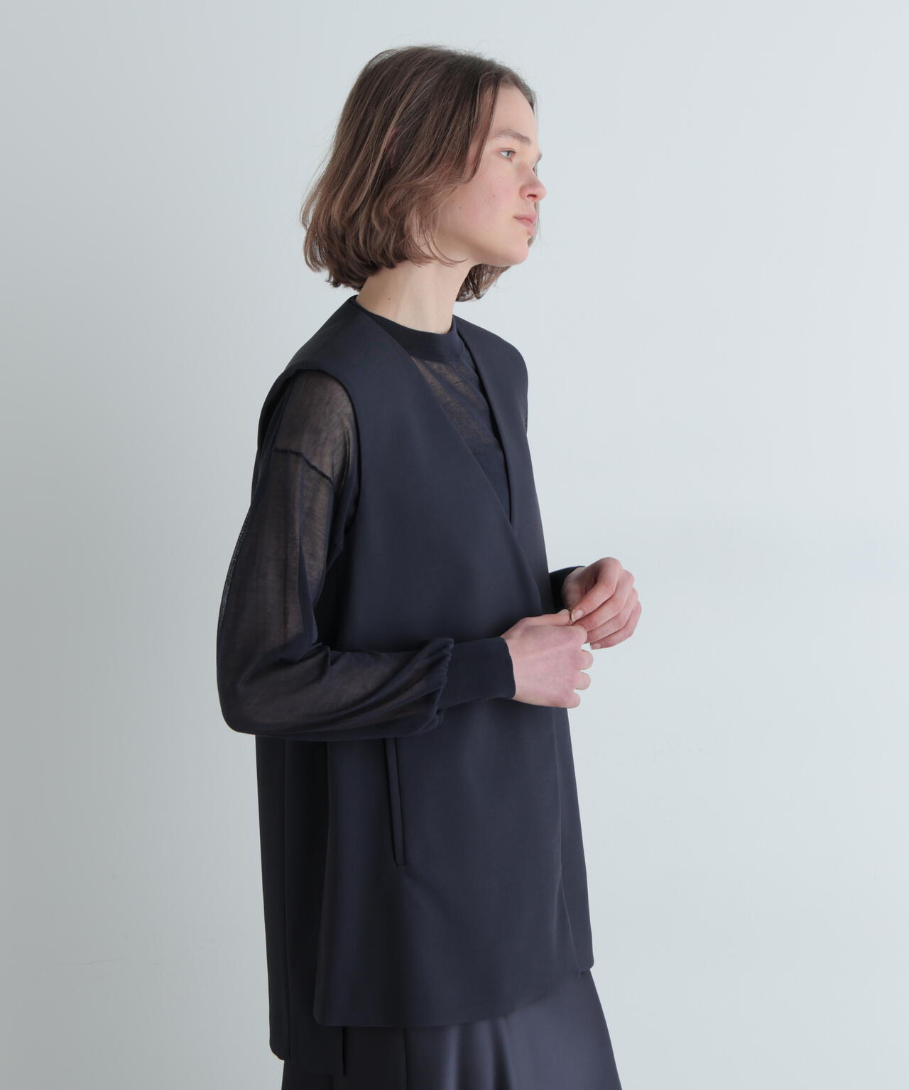 2WAYツイルボックスジレ