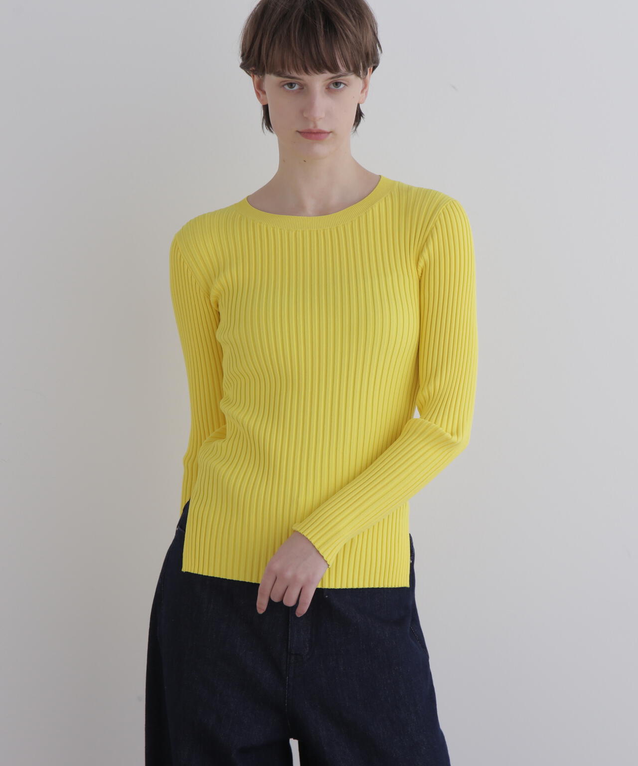 ワイドリブロングスリーブニット | LE PHIL（ル フィル） ｜【公式