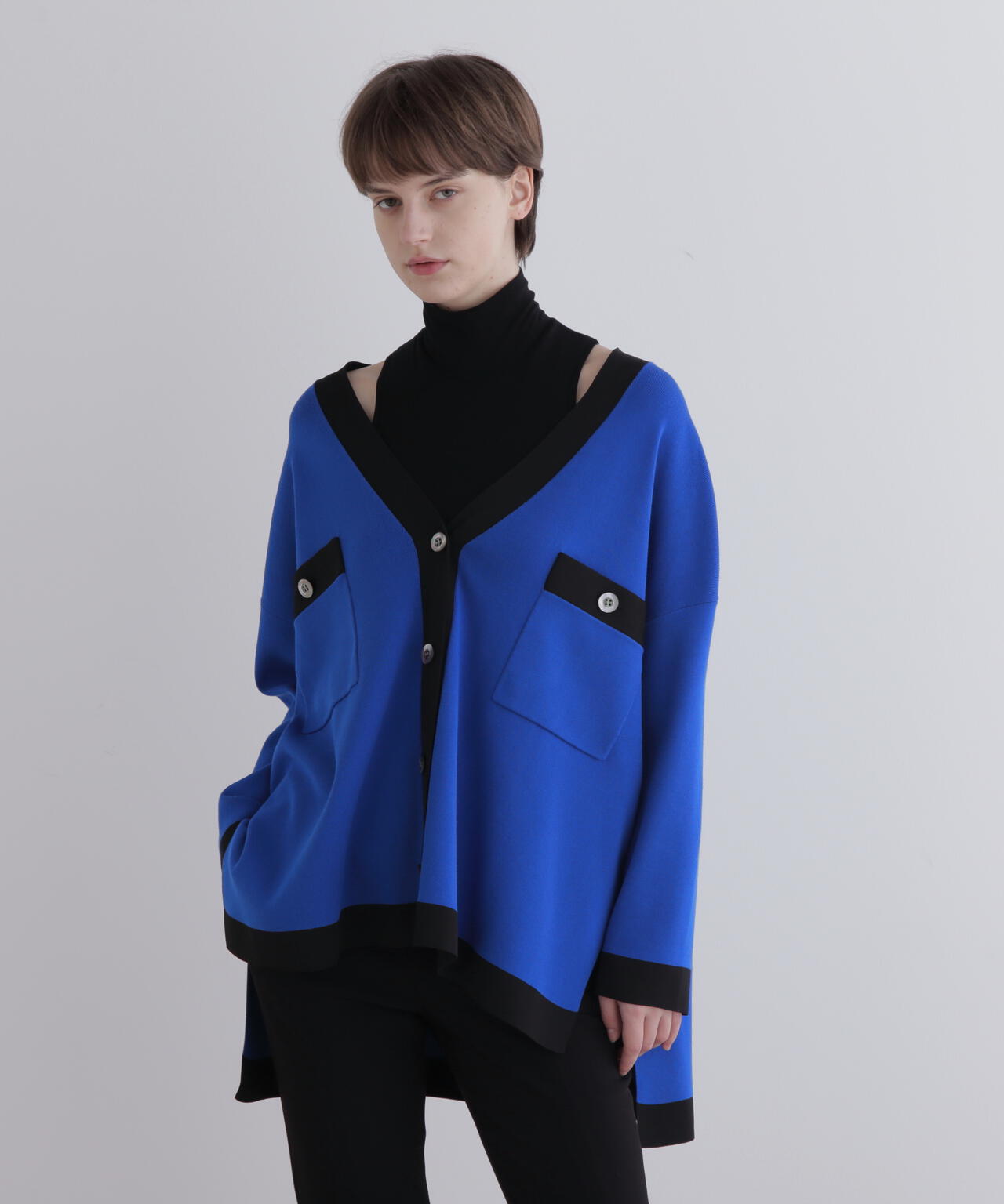 オーバーサイズニットジャケット