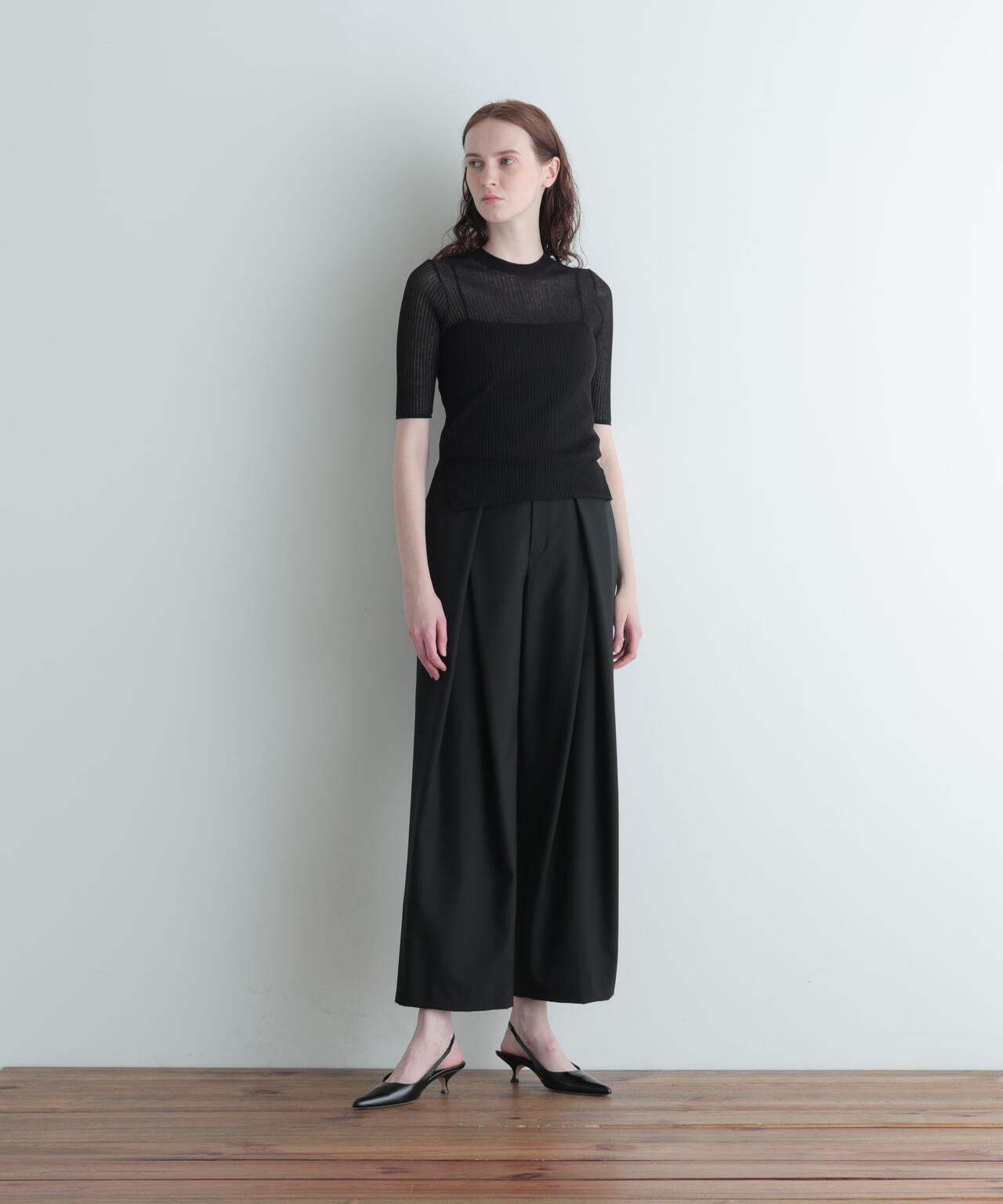 シアーニット半袖