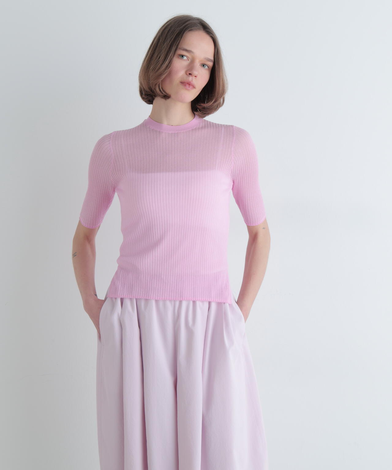 シアーニット半袖