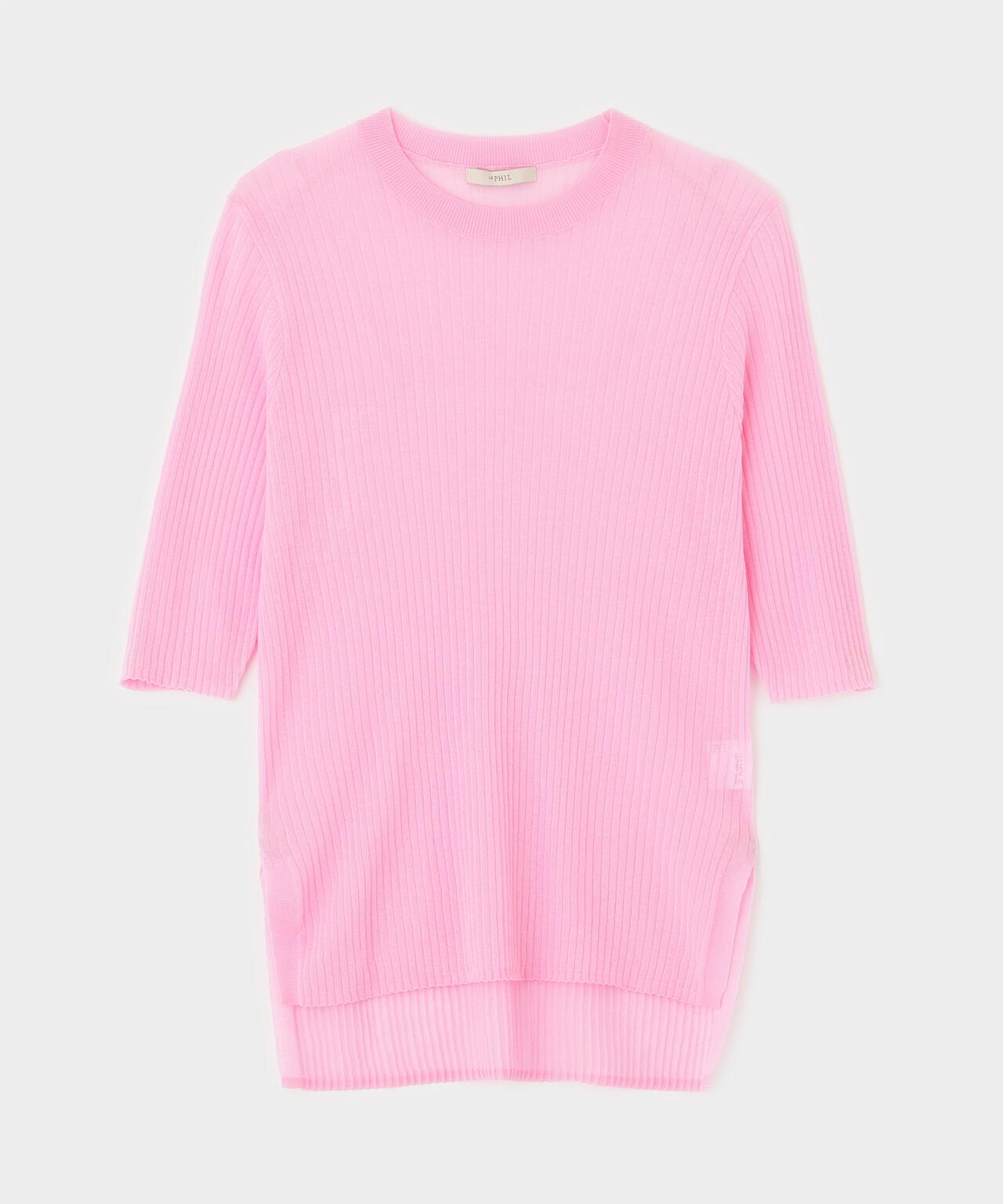 美品✨ルフィル カシミヤ混 ニット ショルダースリット ピンク シアーニット半袖 | LE PHIL（ル フィル） ｜【公式】通販mix.tokyo