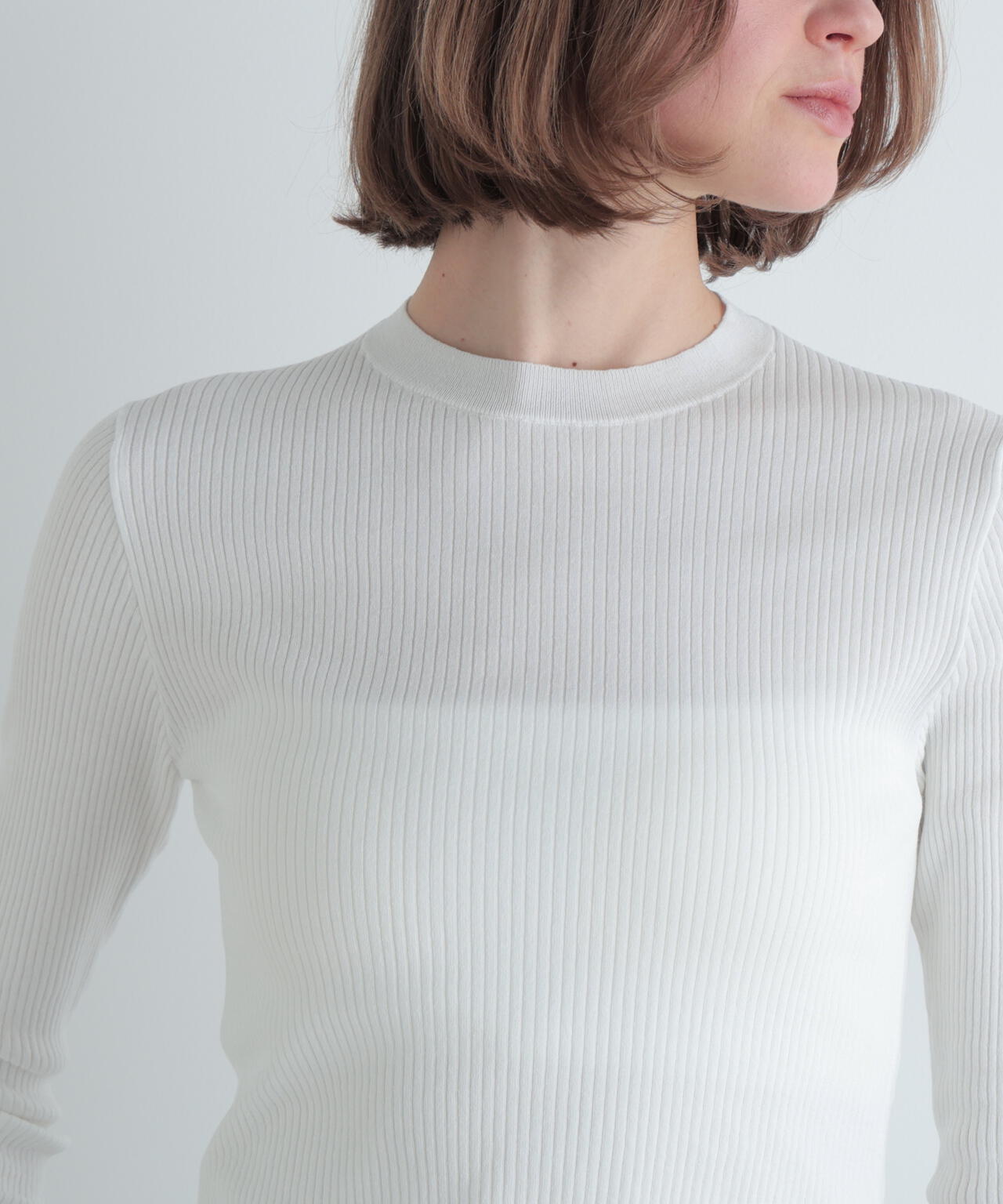 長袖シアーニット