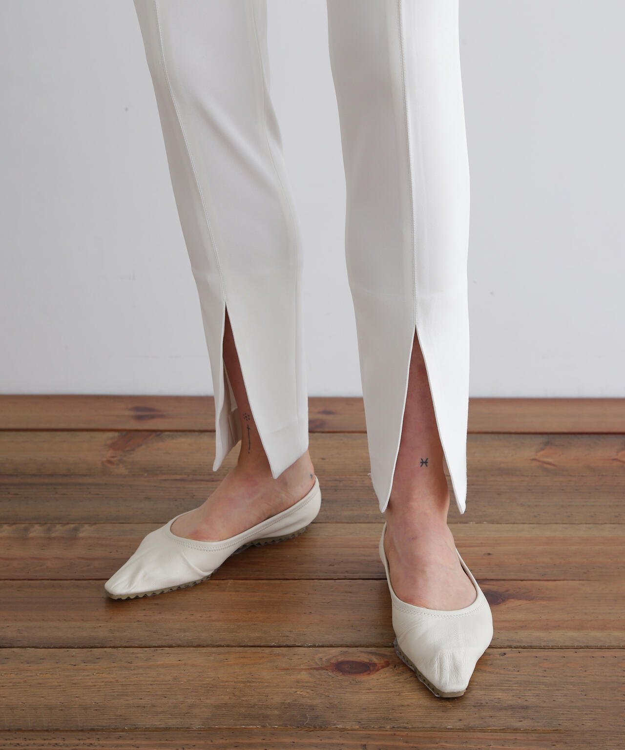 2WAYツイルフロントスリットパンツ