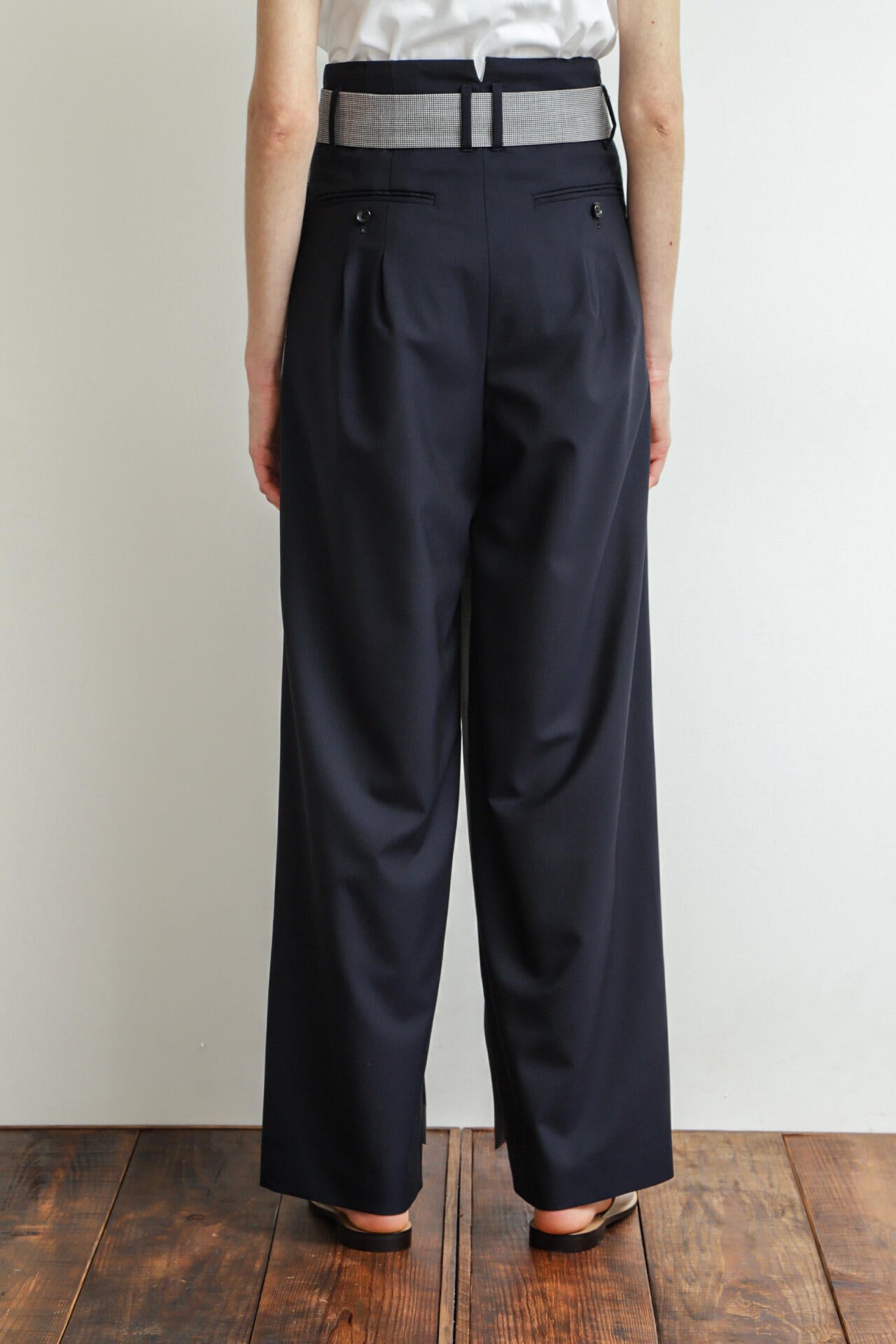 High Waist Pattern Combination Pants