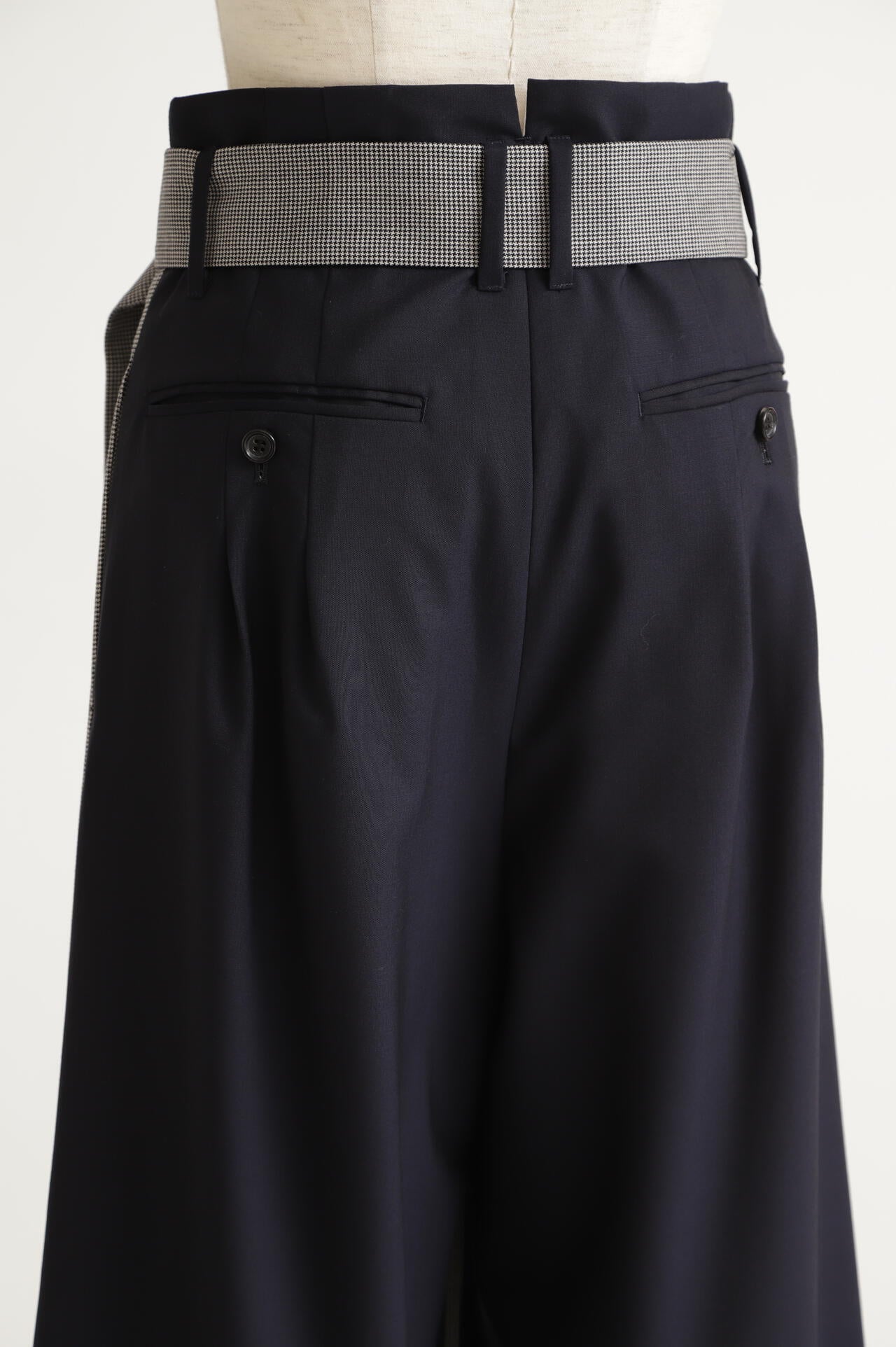 High Waist Pattern Combination Pants