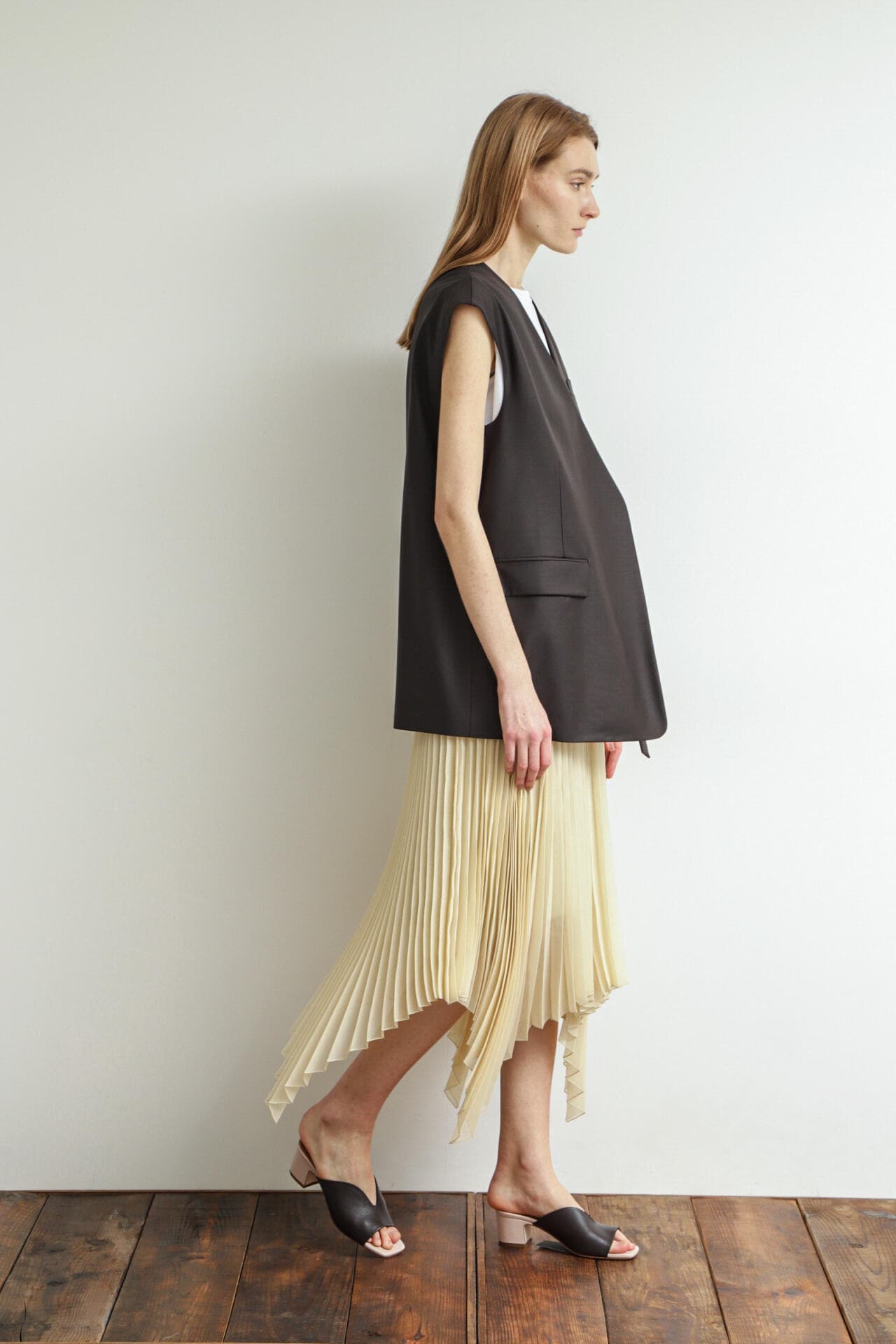 Sheer Pleated Pants