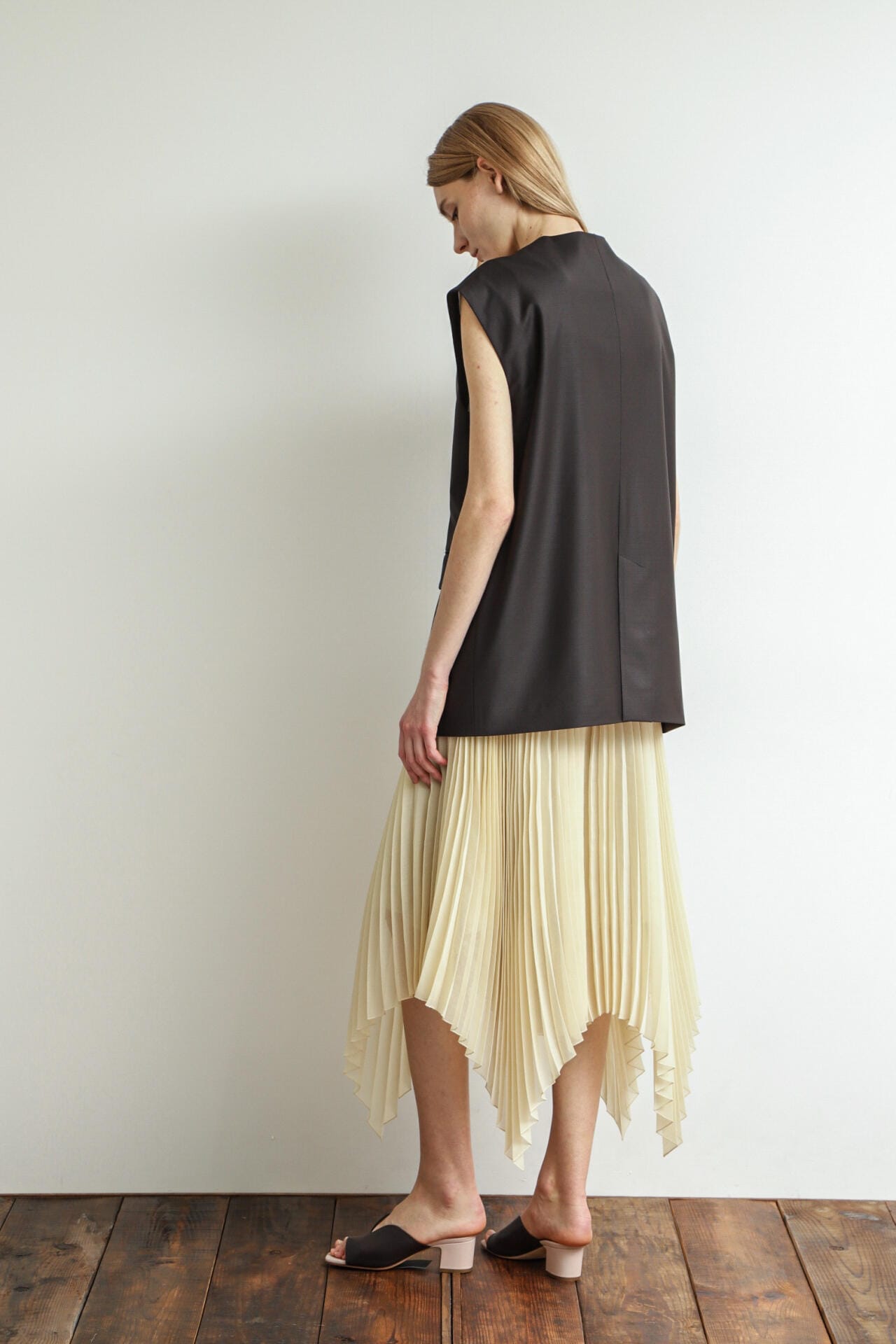 Sheer Pleated Pants