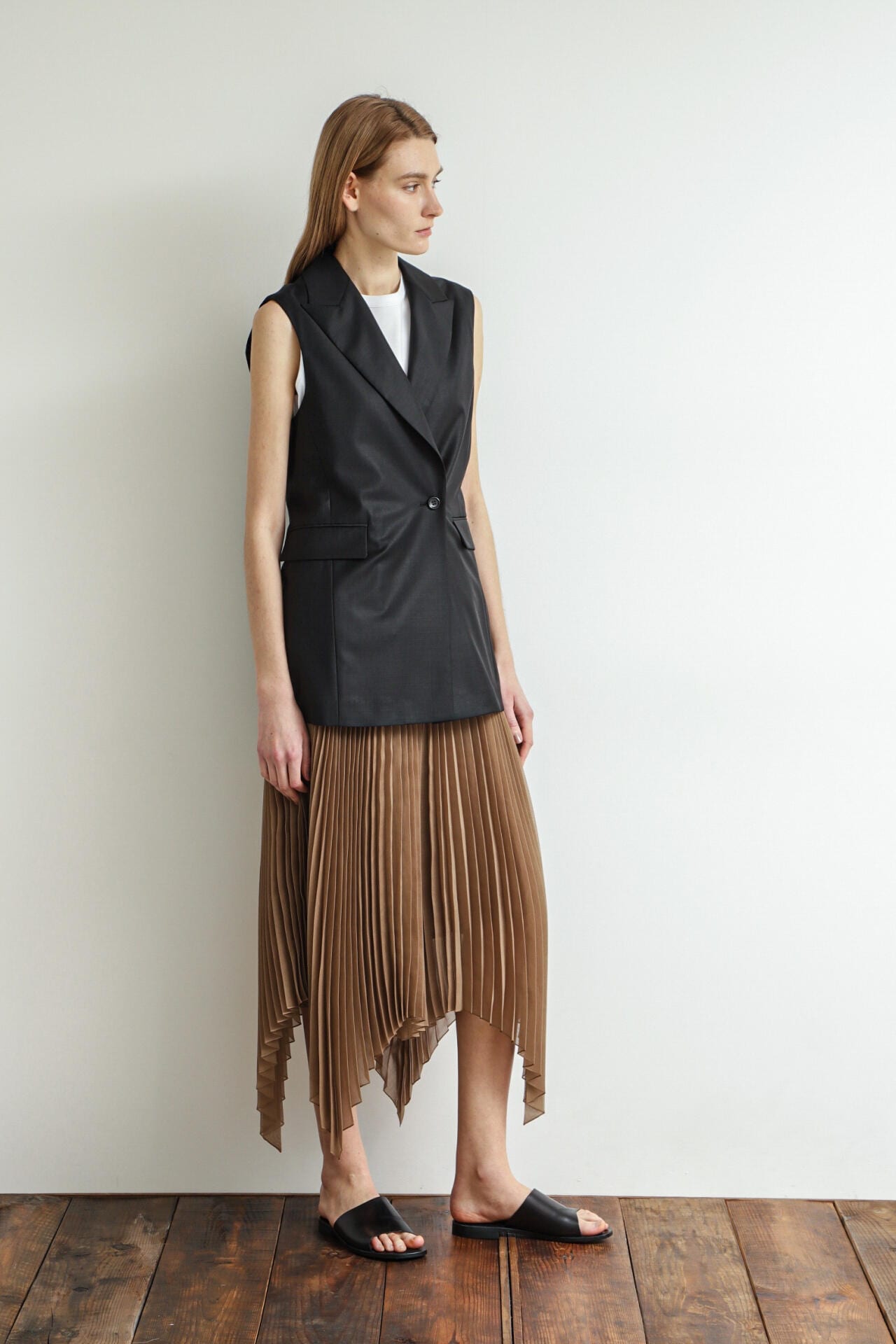 Sheer Pleated Pants