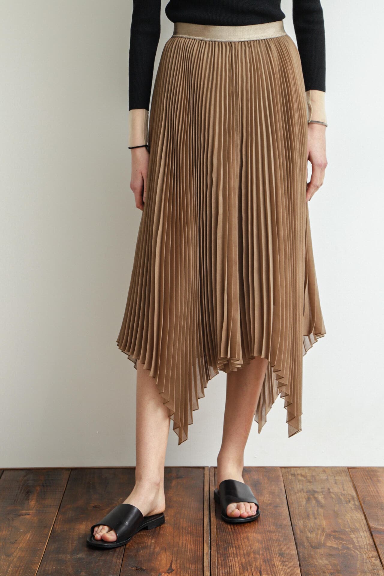 Sheer Pleated Pants