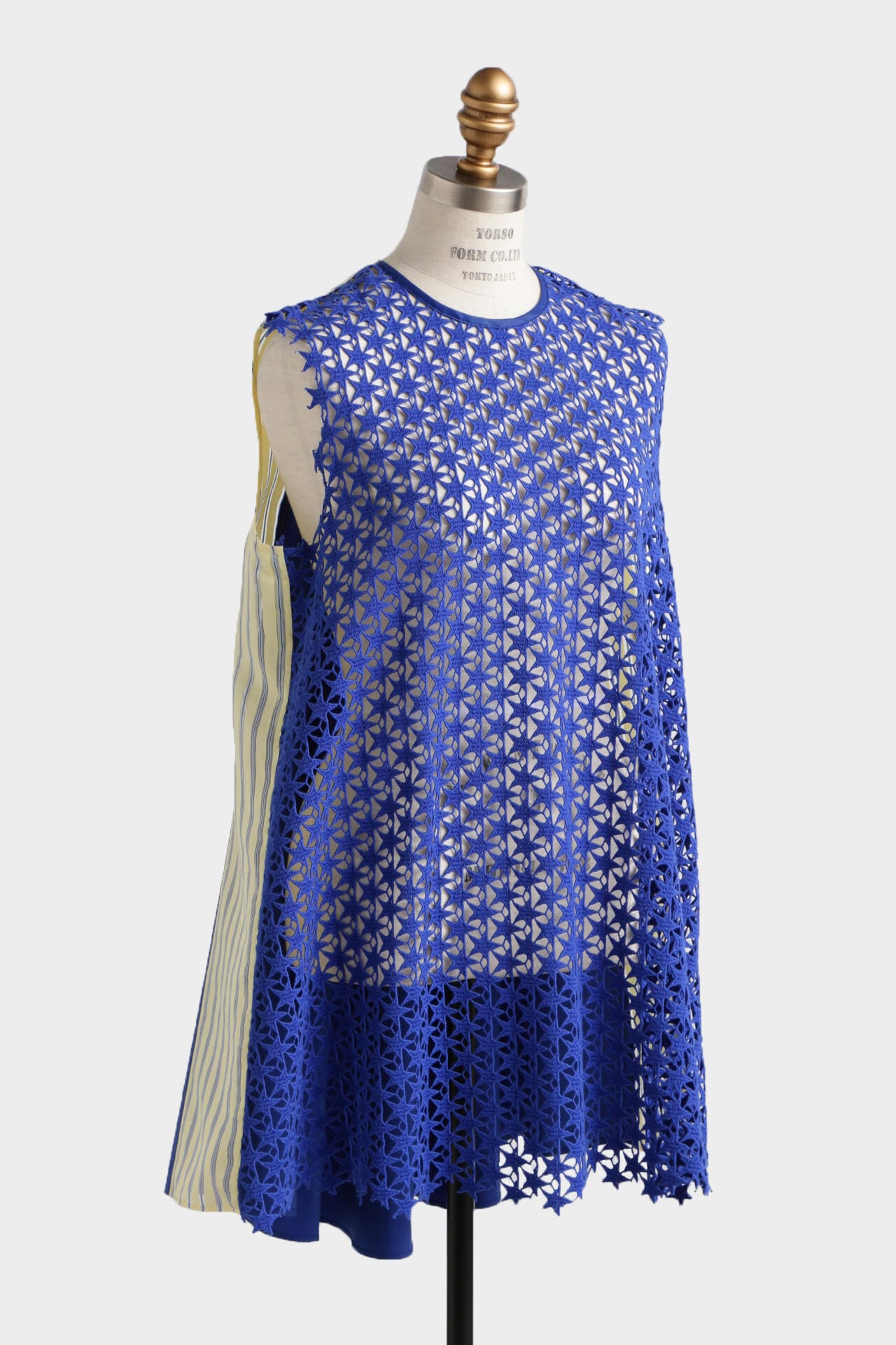 Star Lace/Stripe Combi Blouse