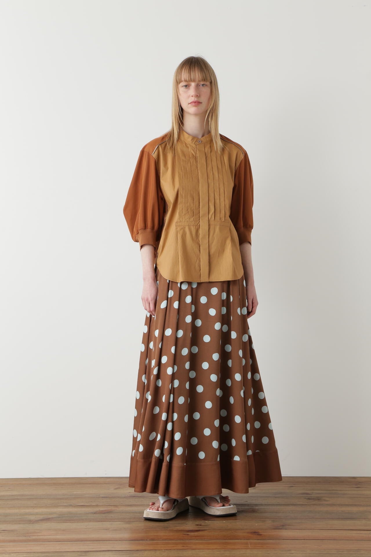 【TV着用】Printed Silk Dot Skirt