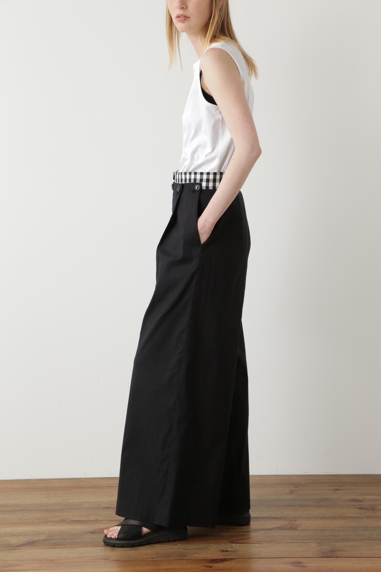 Check Combination Pants