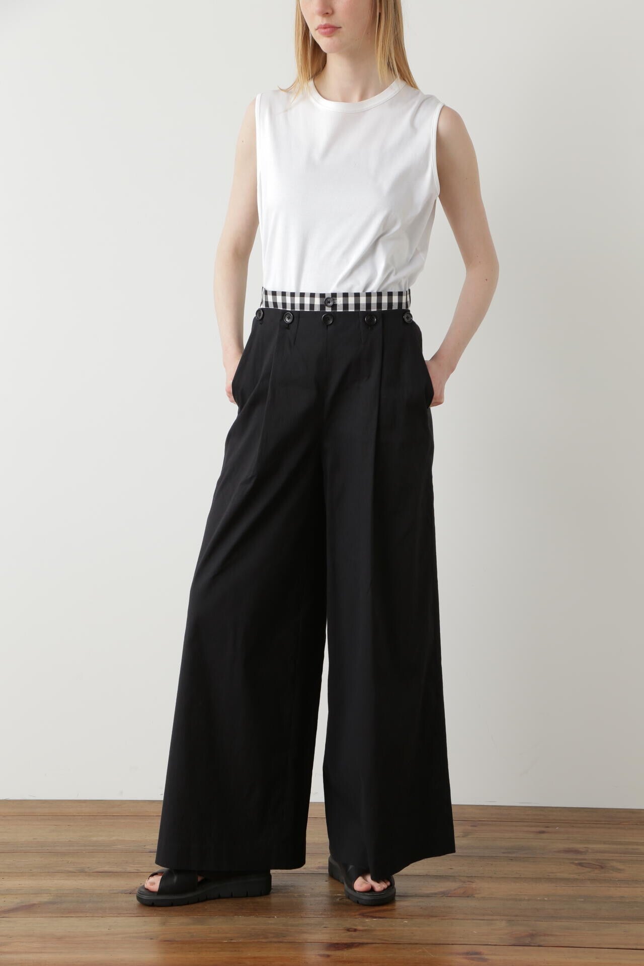 Check Combination Pants