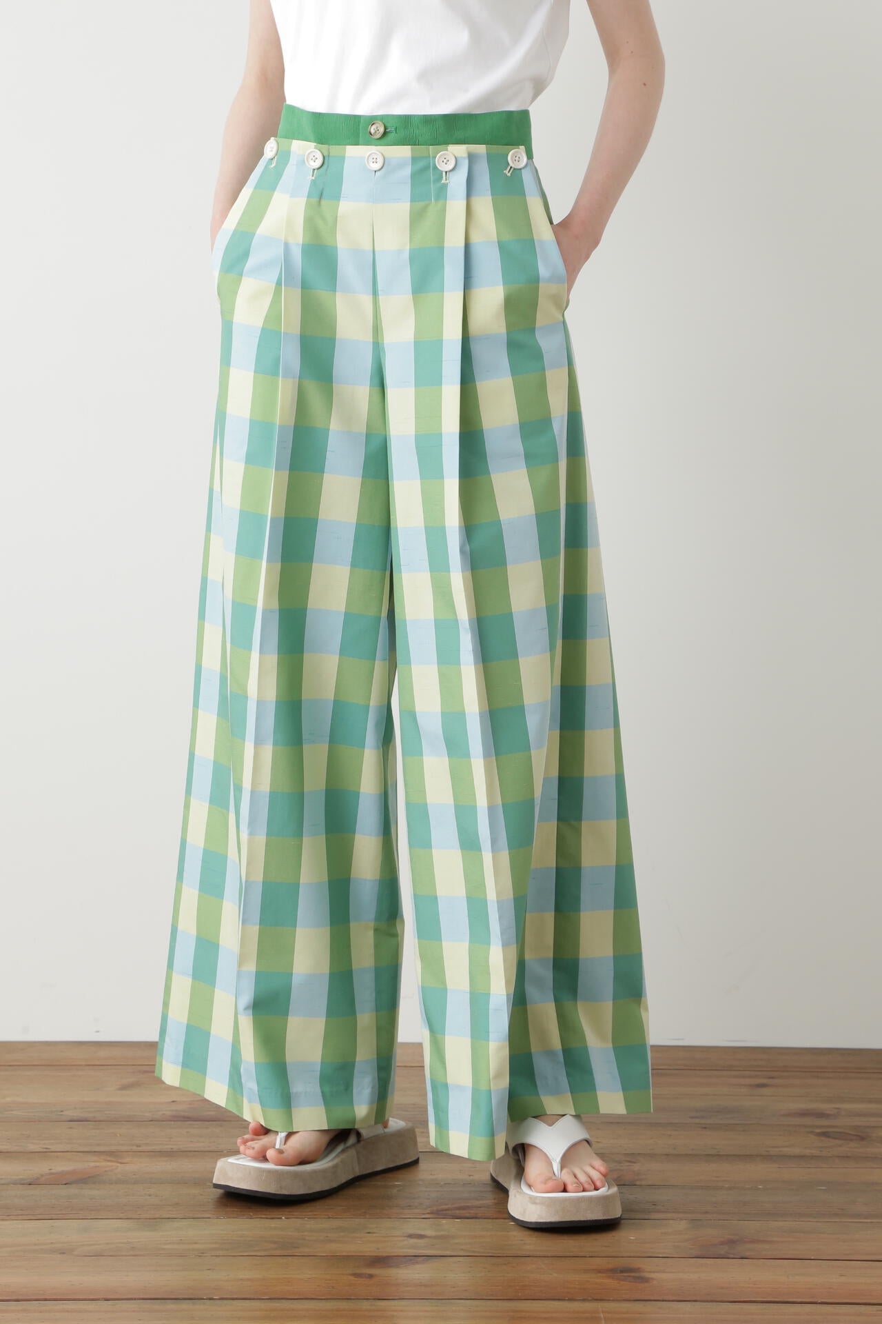 Check Combination Pants