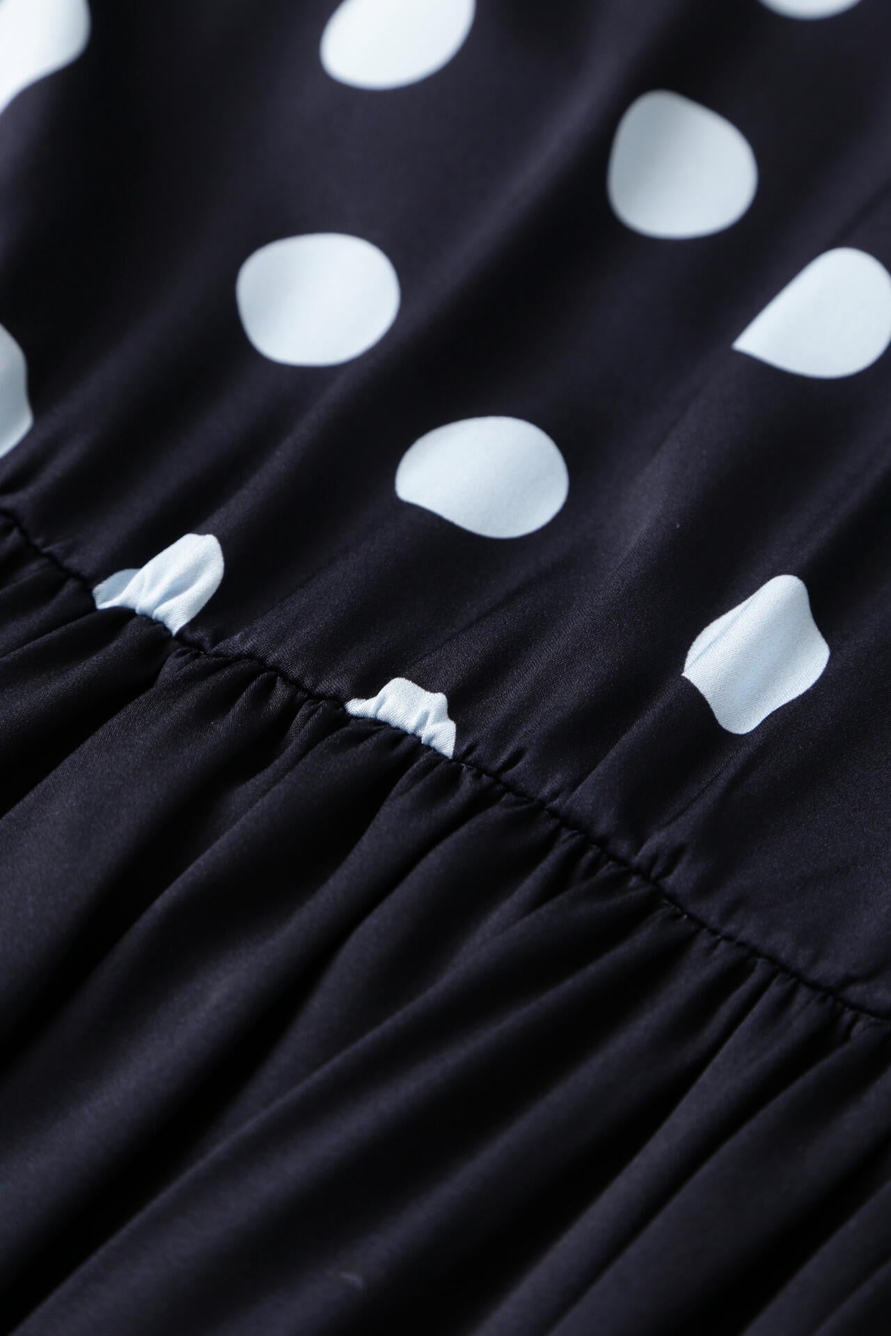 Printed Silk Dot Dress