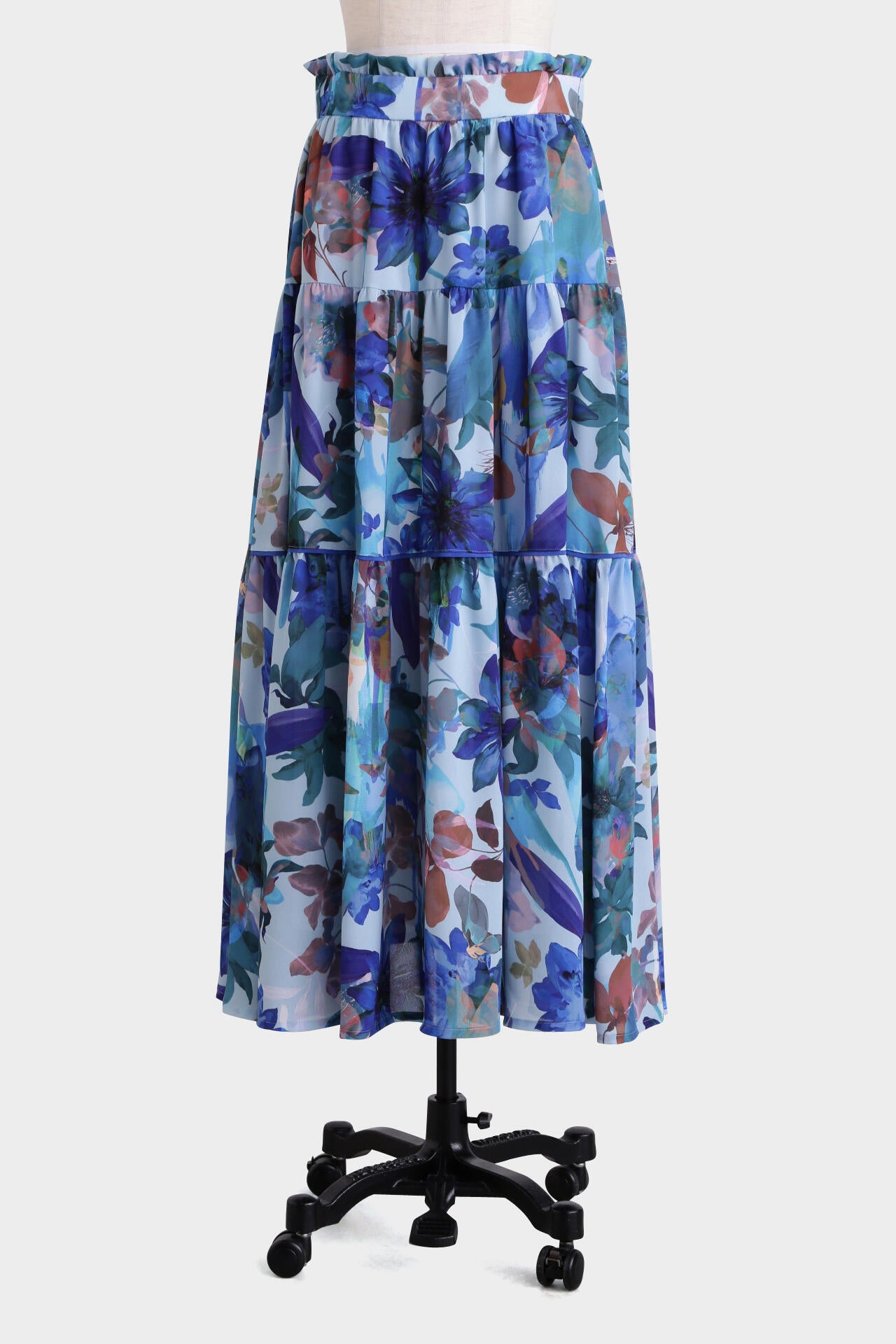 【TV着用】Flower Printed Flare Skirt