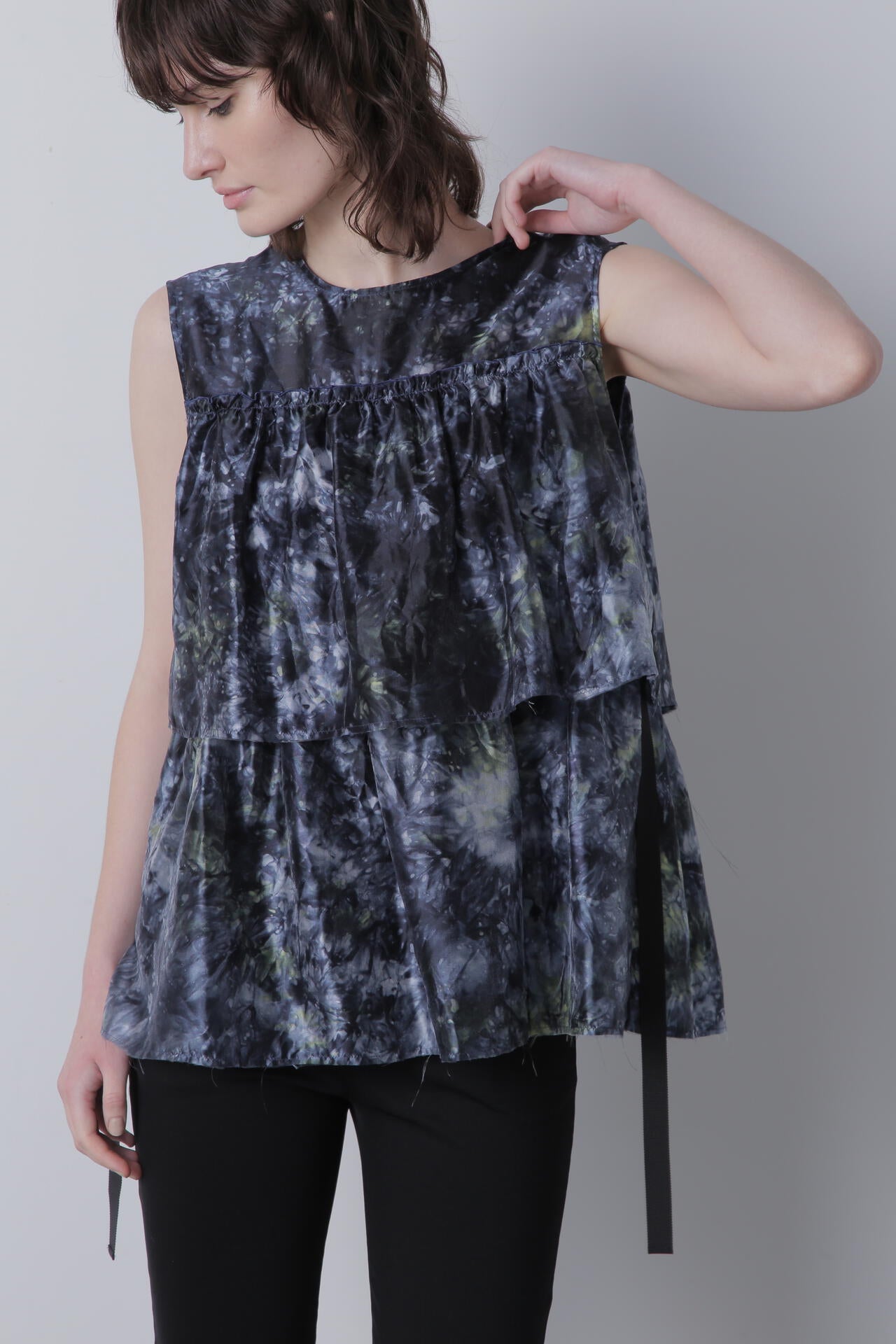 【TV着用】Gradation Dyed Organdy Blouse