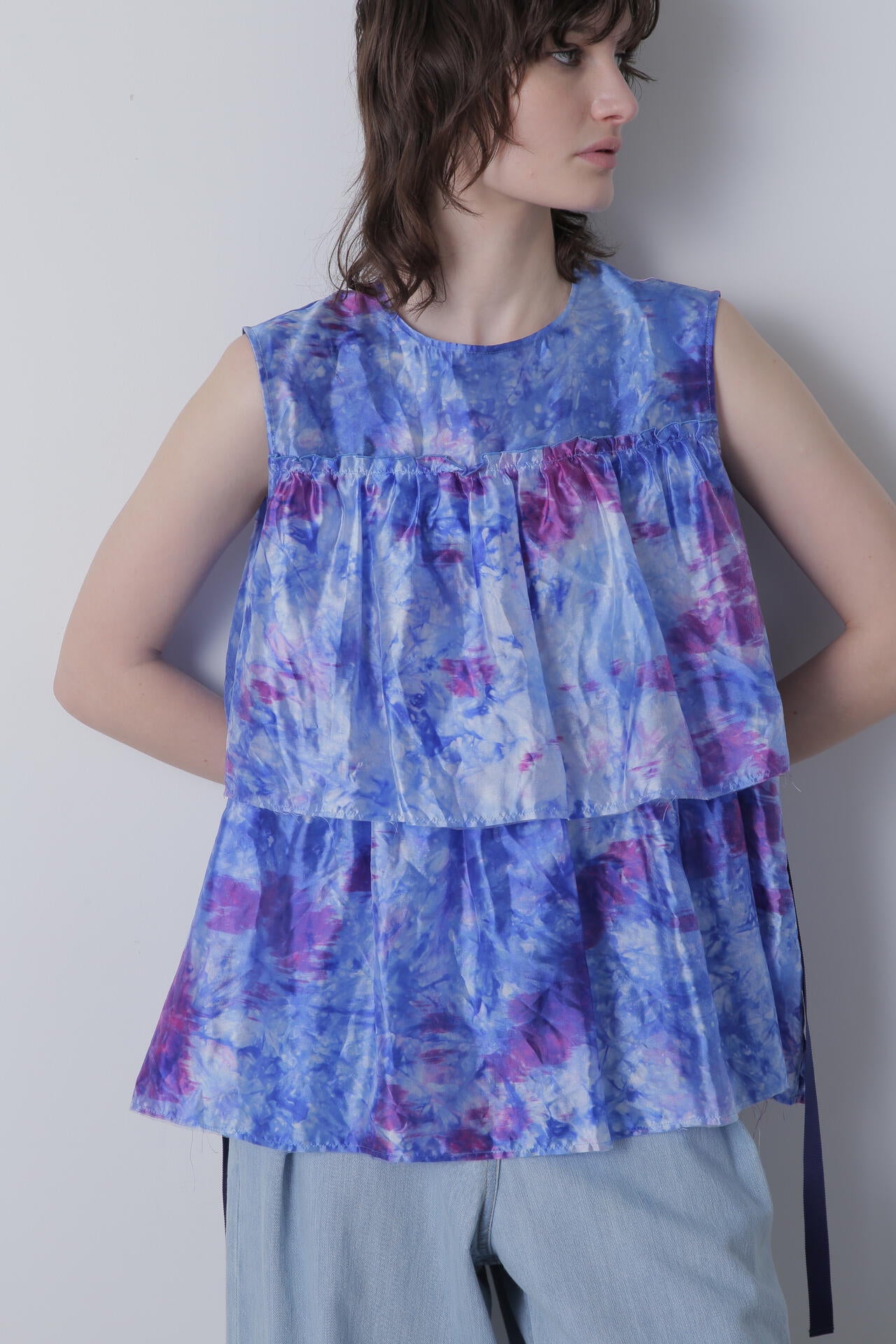 【TV着用】Gradation Dyed Organdy Blouse