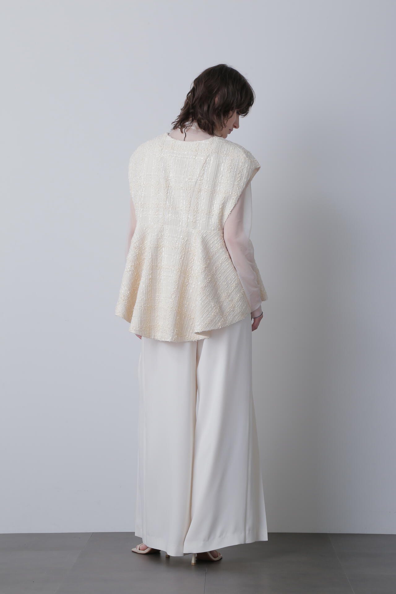 Tweed Back Peplum Gilet Blouse | STUMBLY（スタンブリー） ｜【公式