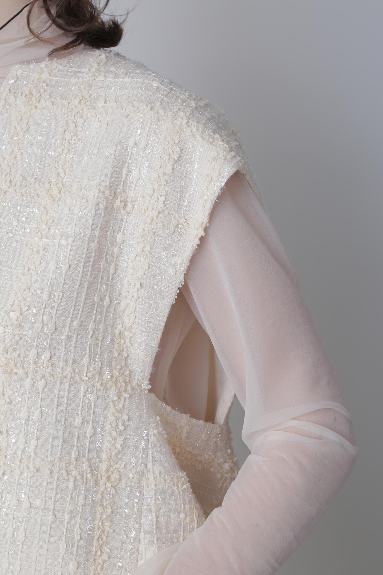 Tweed Back Peplum Gilet Blouse | STUMBLY（スタンブリー） ｜【公式