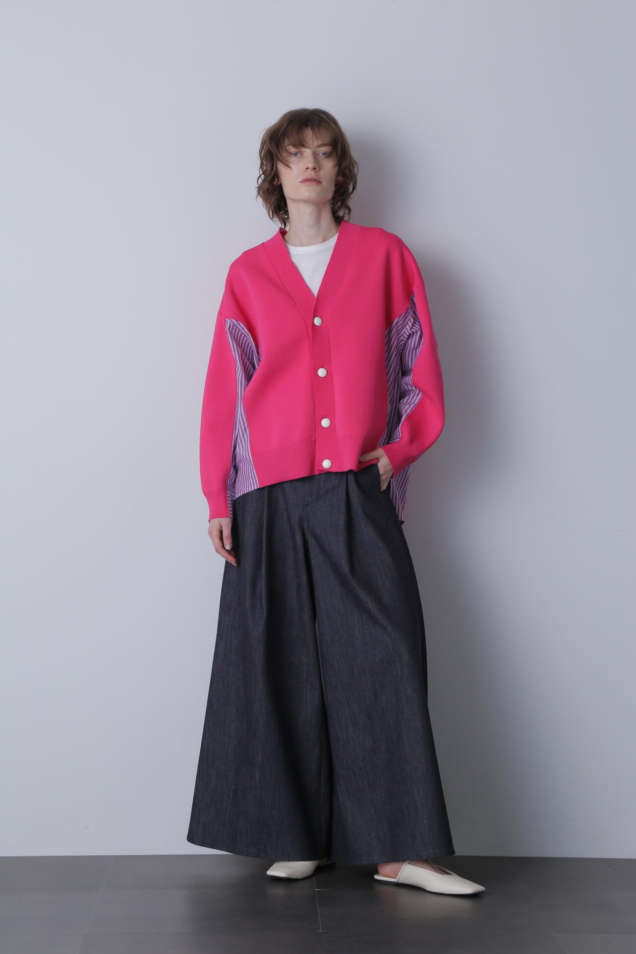 Side Pleated Wide Pants