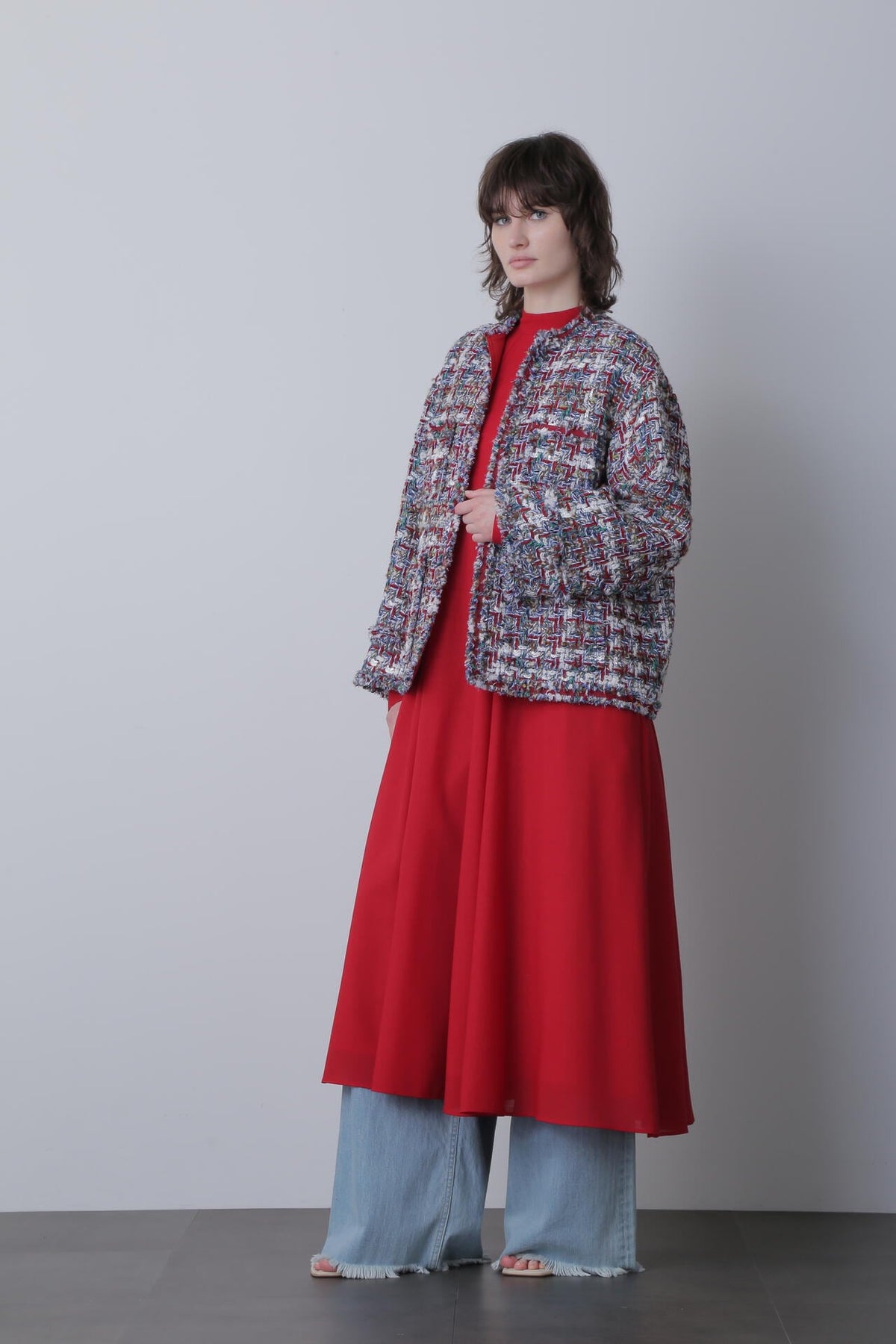 Round No Collar Jacket