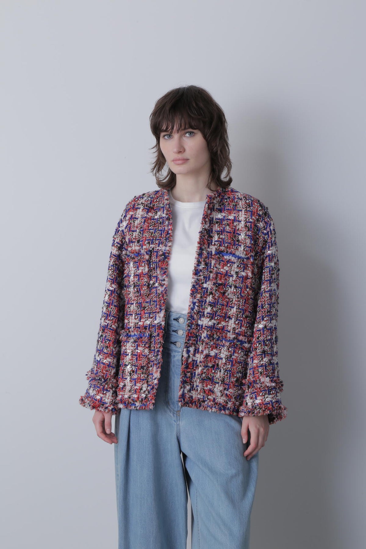 Round No Collar Jacket