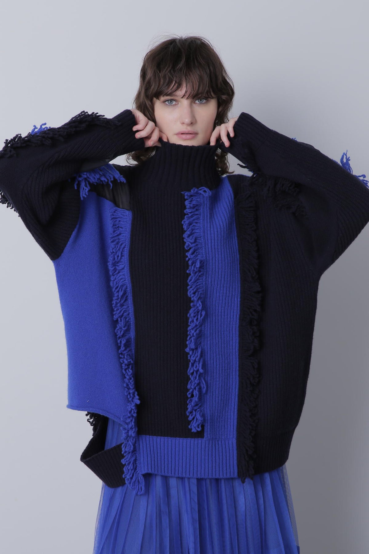 【TV着用】Sheer Combi Color Vibration Knits