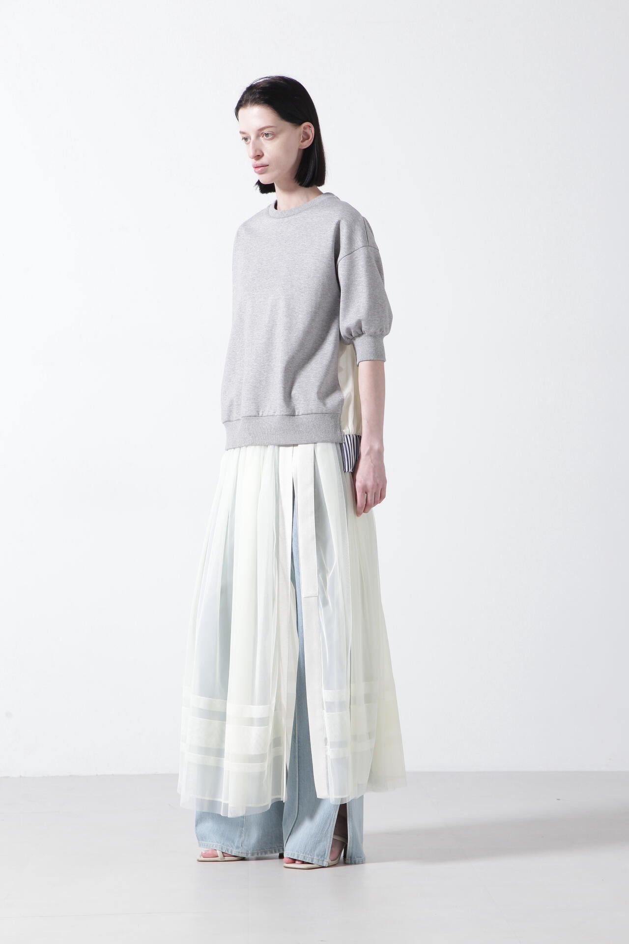 TV着用】【GISELe 6月号掲載商品】Tulle/Organdy Layered Skirt