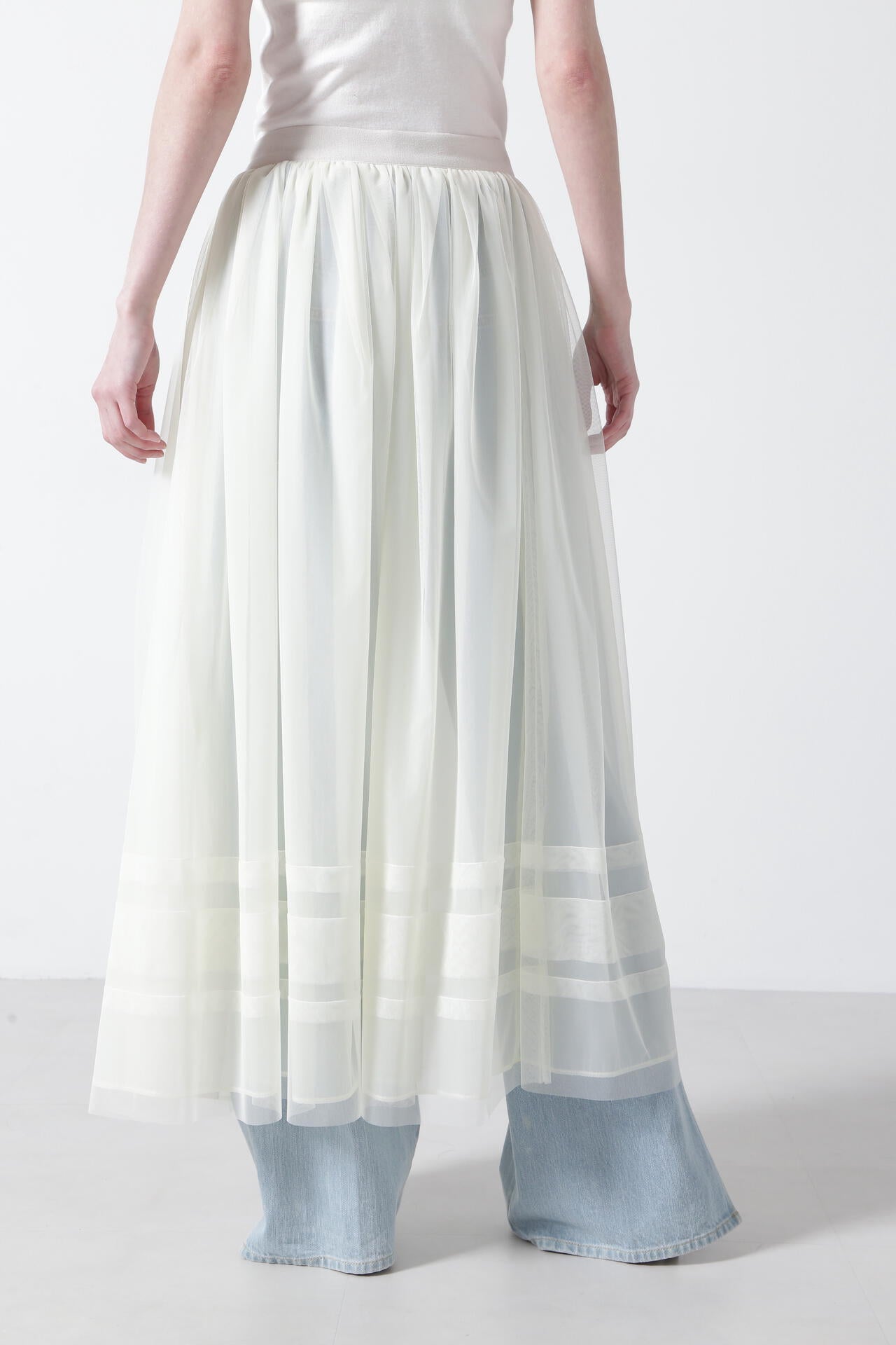 TV着用】【GISELe 6月号掲載商品】Tulle/Organdy Layered Skirt