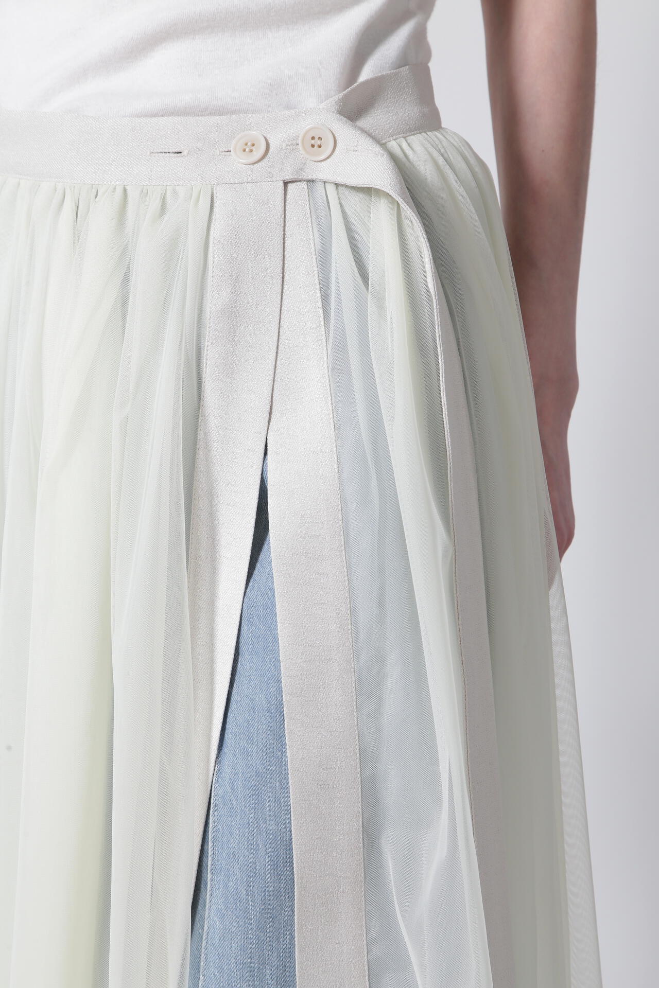 TV着用】【GISELe 6月号掲載商品】Tulle/Organdy Layered Skirt