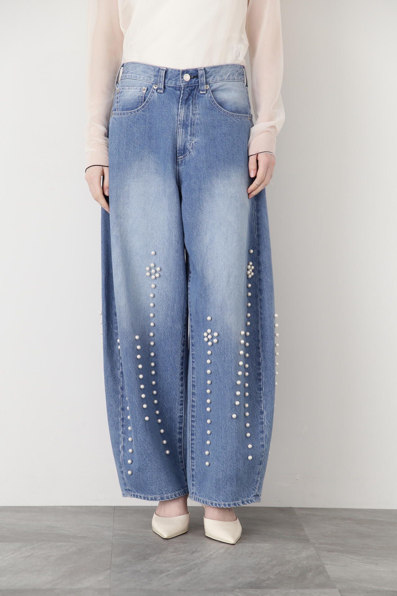美品✨25ss STUMBLY CURVY DENIM W PEARL パンツ Curvy Denim w/Pearl | STUMBLY（スタンブリー） ｜【公式】通販mix