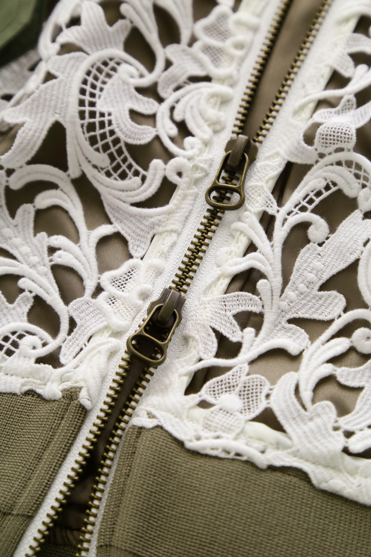 Lace Combi Sheer Sleeve MA-1 | STUMBLY（スタンブリー） ｜【公式