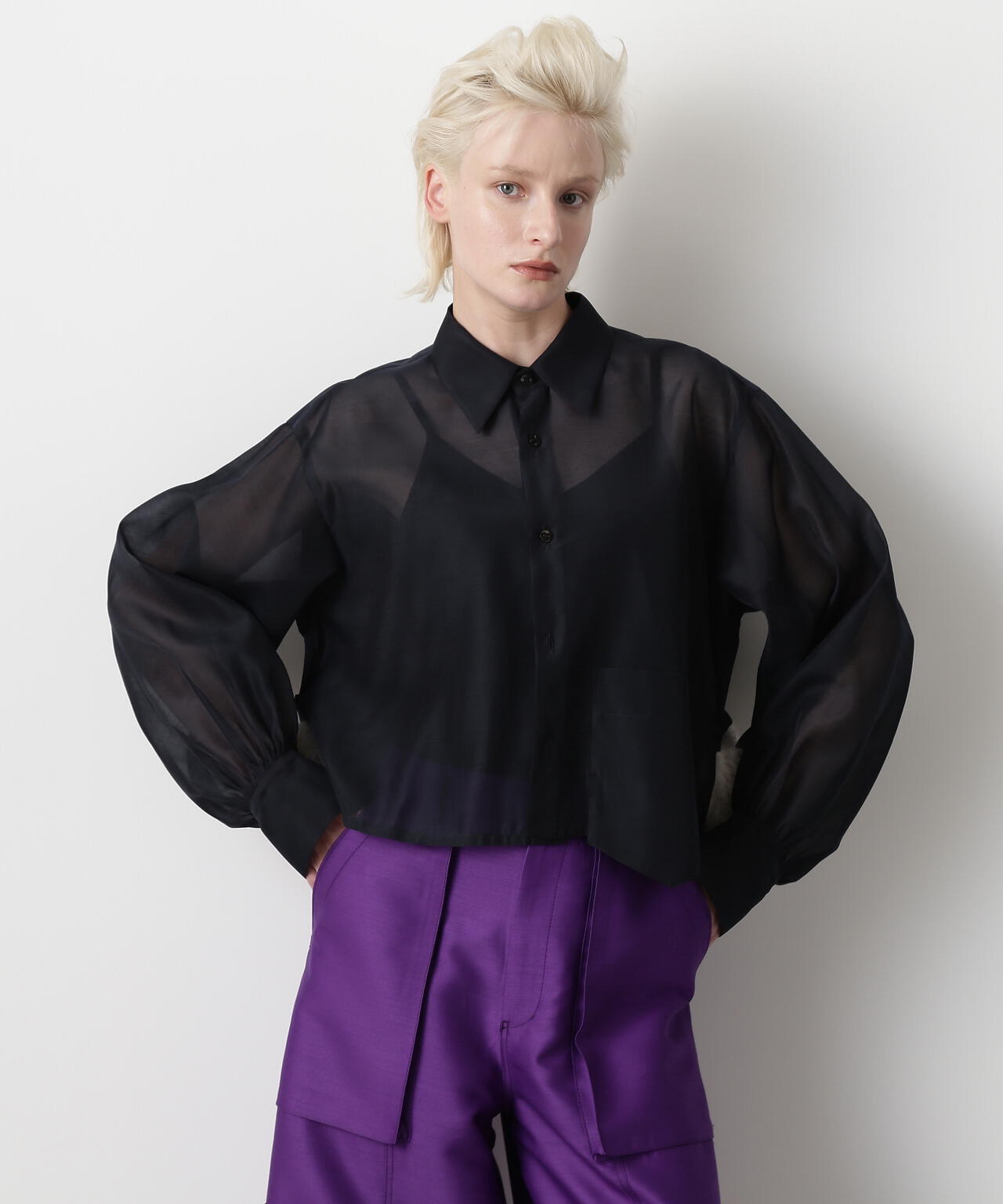 Fur Trim Combination Blouse