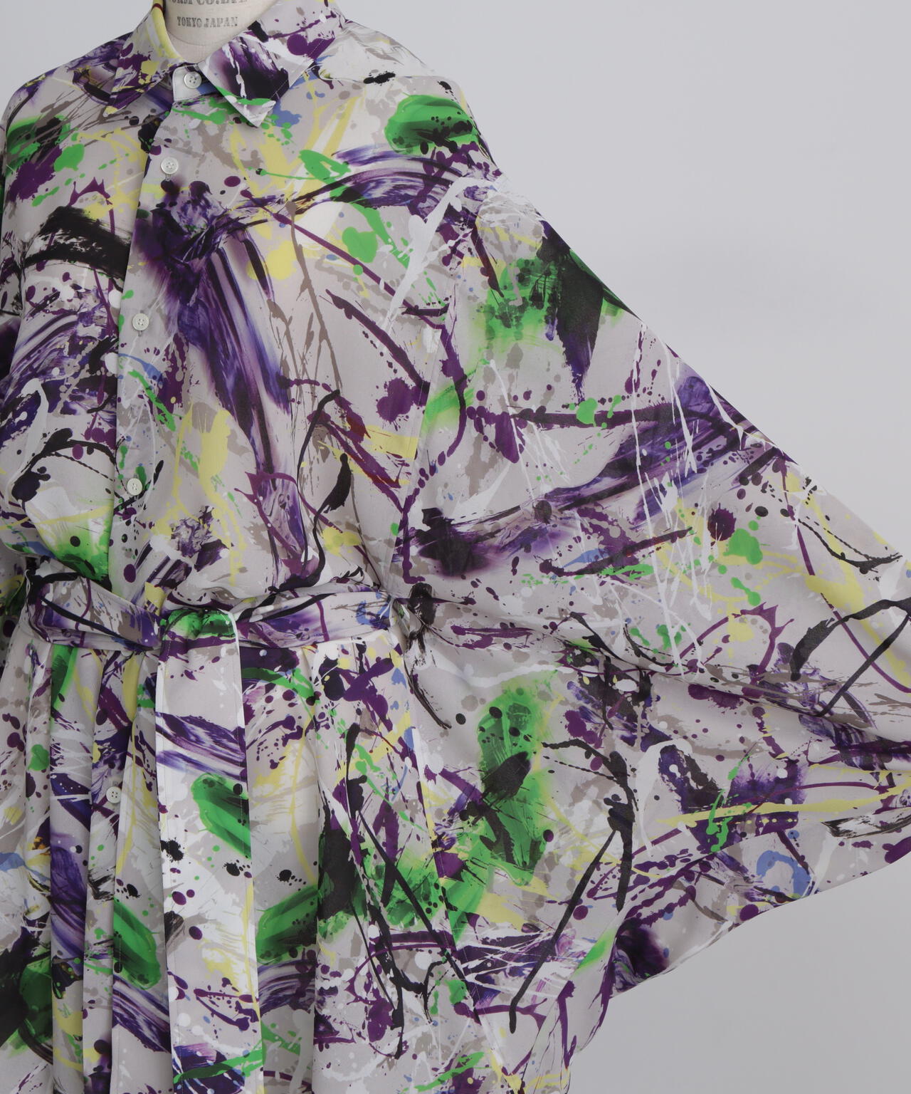 Printed Belted Bige Ste Shirts