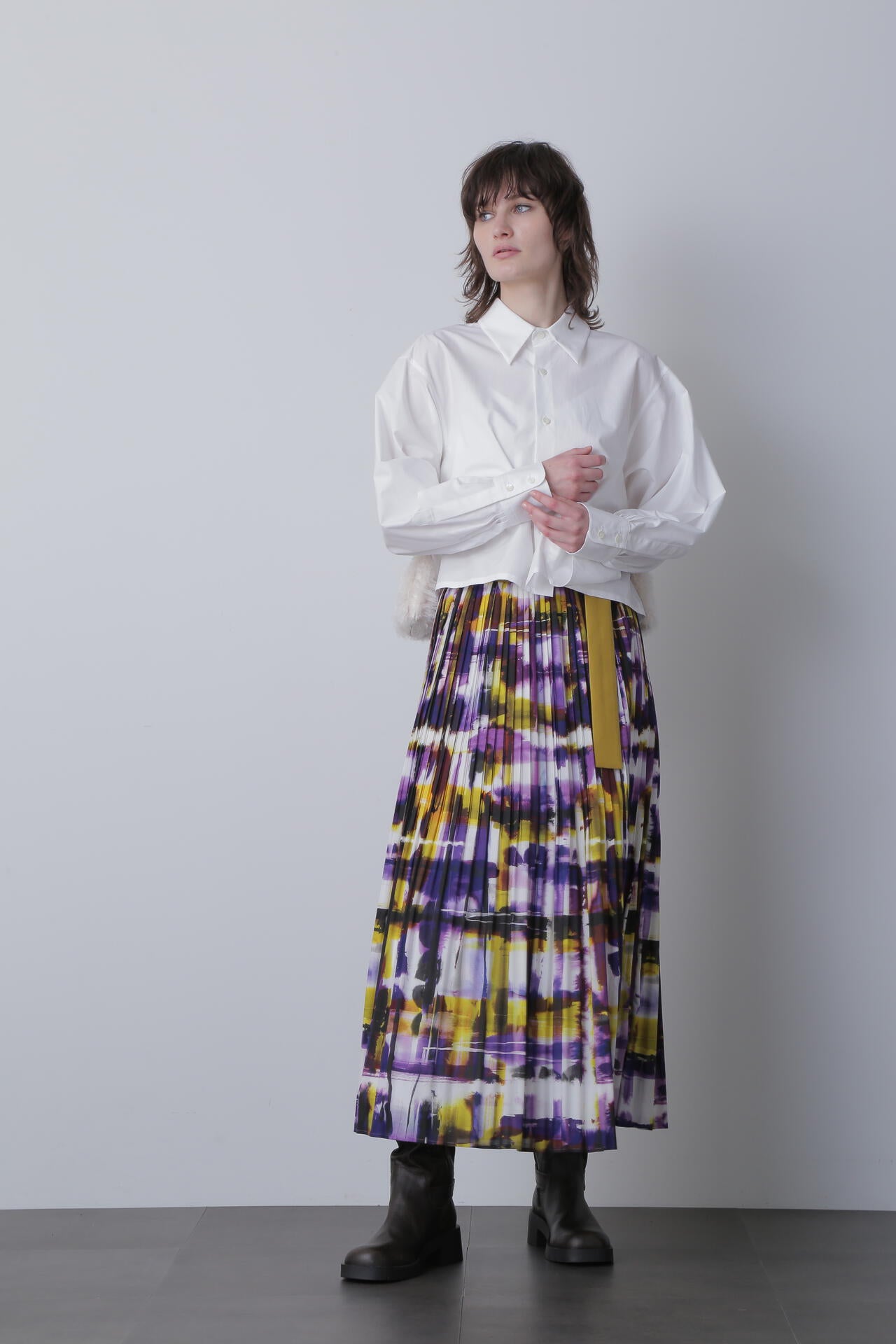 Fur Trim Combi Shirts