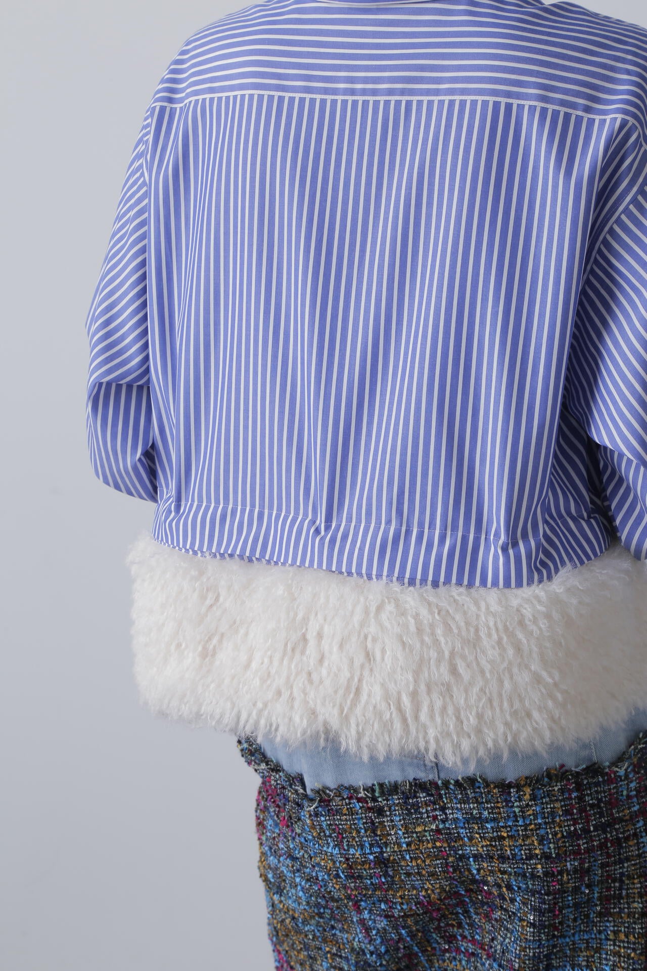 Fur Trim Combi Shirts