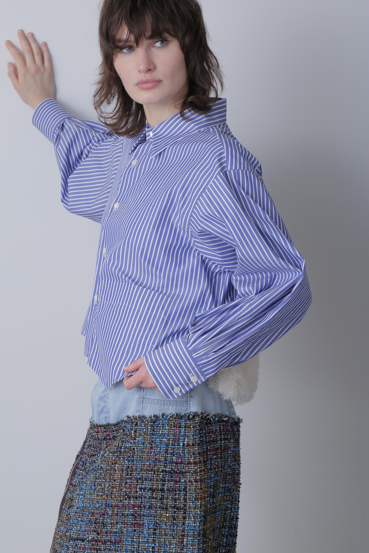 Fur Trim Combi Shirts