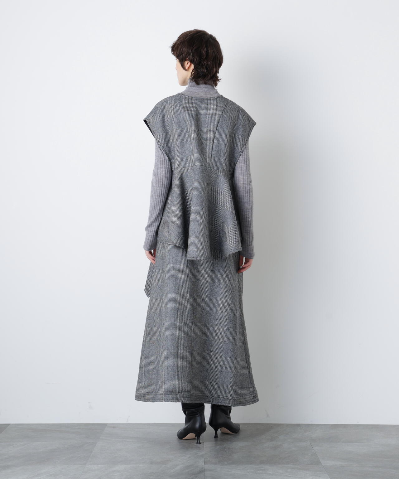 Back Peplum Gilet BL